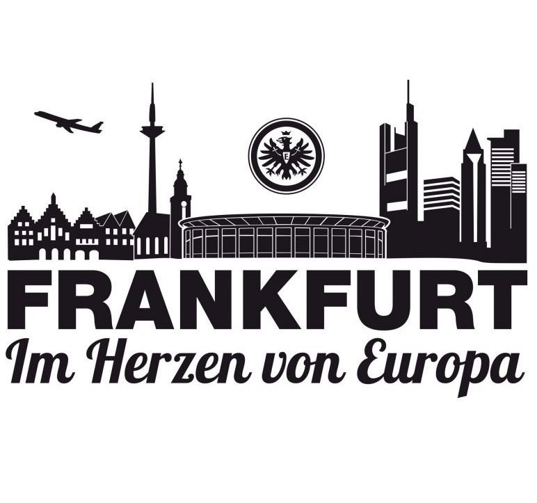 Wall-Art Wandtattoo Fußball Eintracht Frankfurt Skyline (1 St)