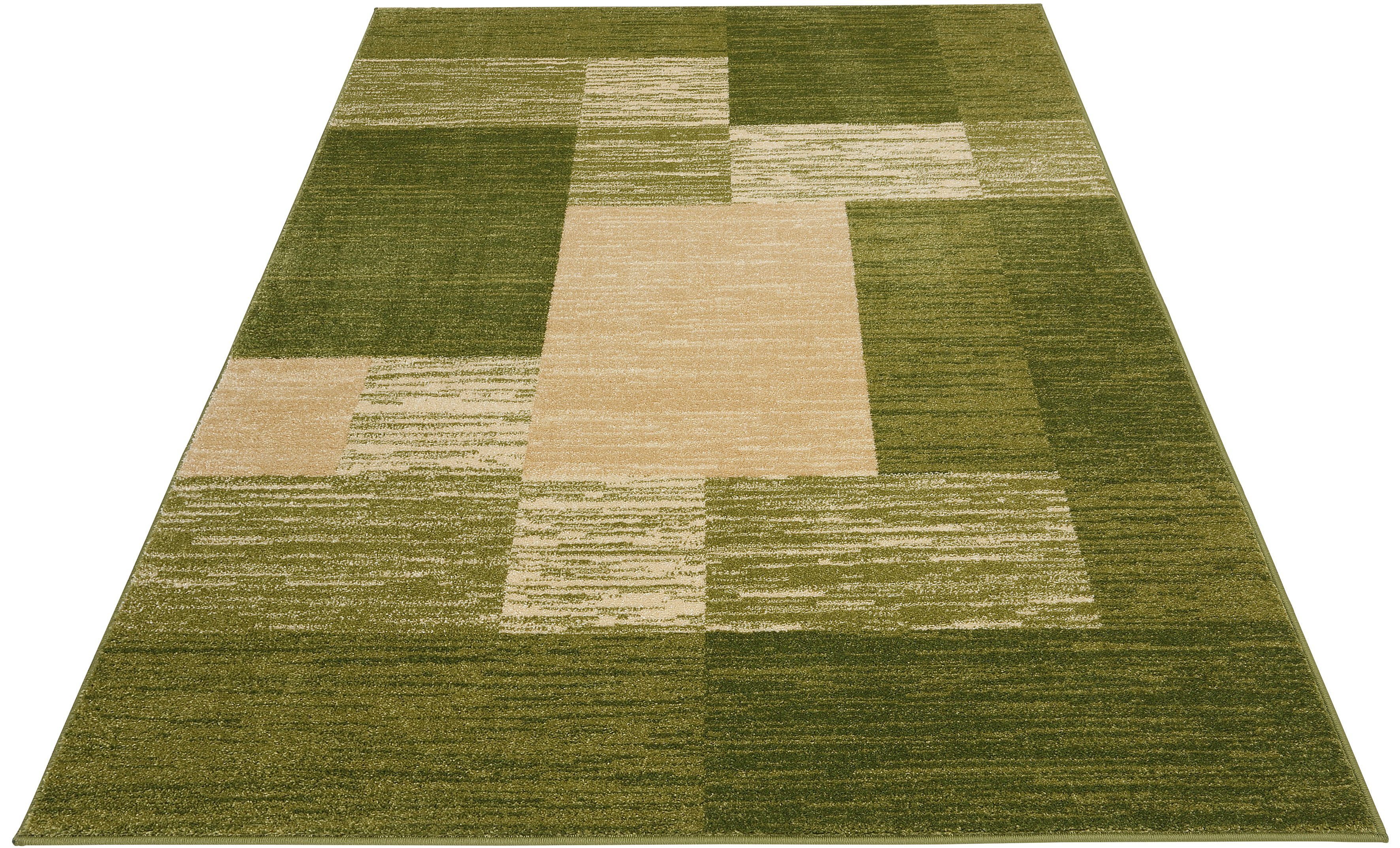 Teppich Melvin, my home, rechteckig, Höhe: 8 mm, schön weich, flacher Teppich Karo-Muster