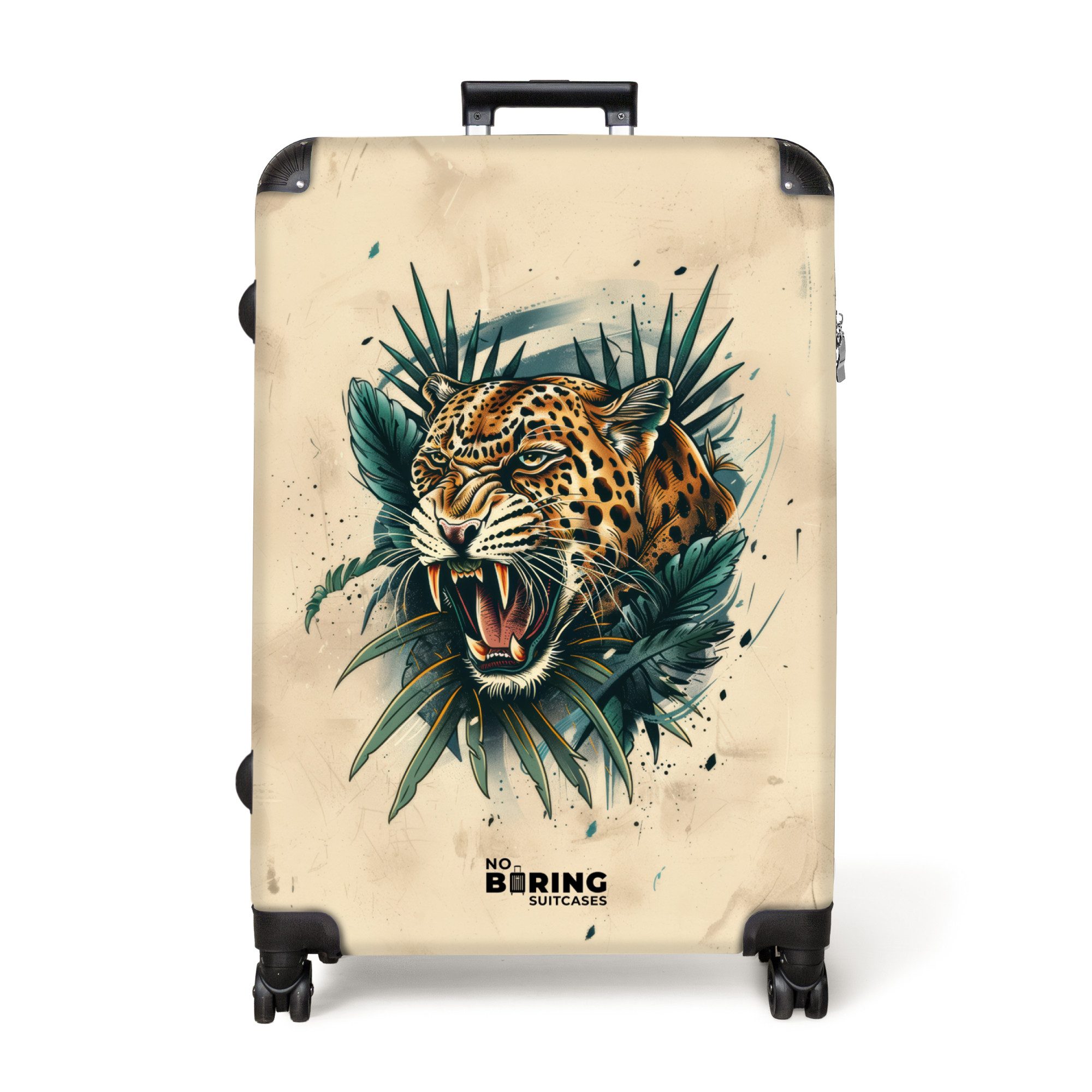NoBoringSuitcases.com© Hartschalen-Trolley Beige mit Jaguar 77 günstig online kaufen
