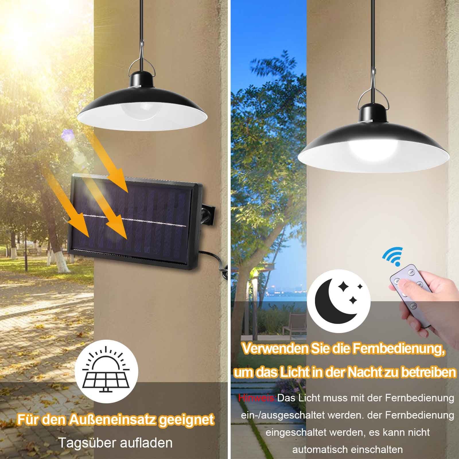 Sunicol LED LEDs, Lampe, Solarleuchte panel Fernbedienung, Warmes 1 2 Wasserdicht Weiß, mit Weiß, Solarleuchte, energiesparend, Solar und dimmbar IP65 LED