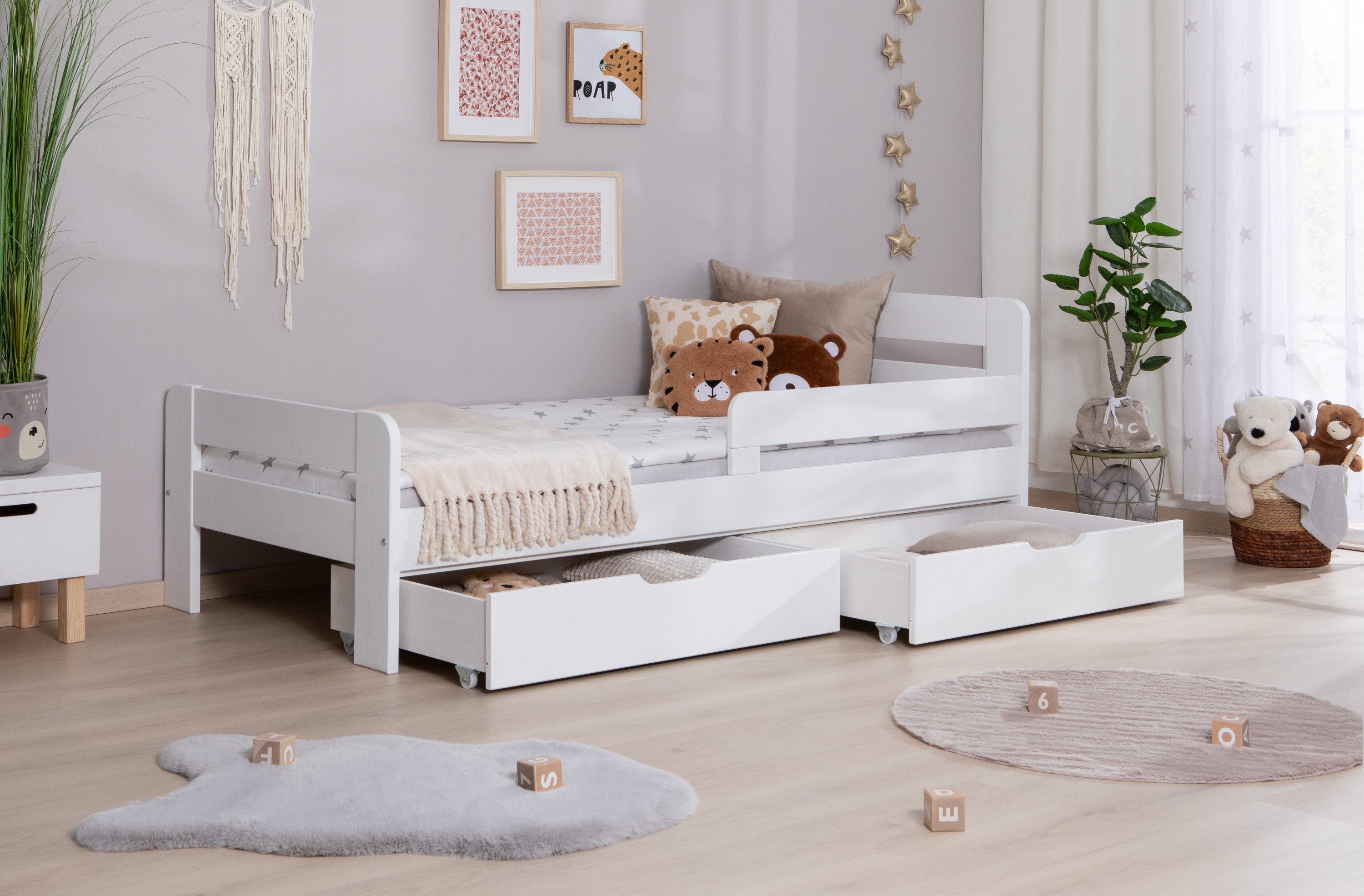 Ticaa Bettgestell Einzelbett Kinderbett Jugendbett "Bennet" günstig online kaufen