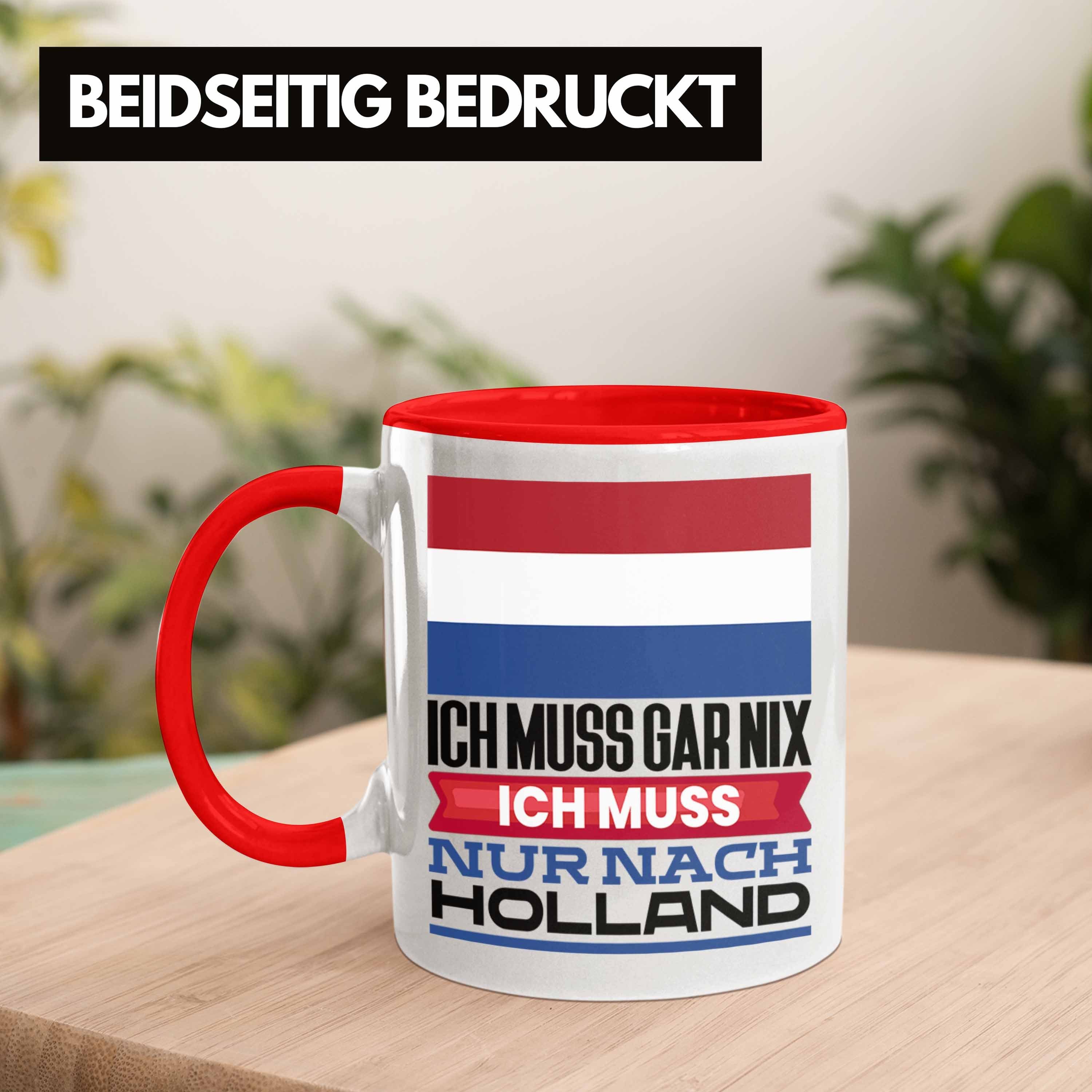Trendation Tasse Holland Tasse Urlaub Ic Geschenkidee Geschenk für Rot Geburtstag Holländer