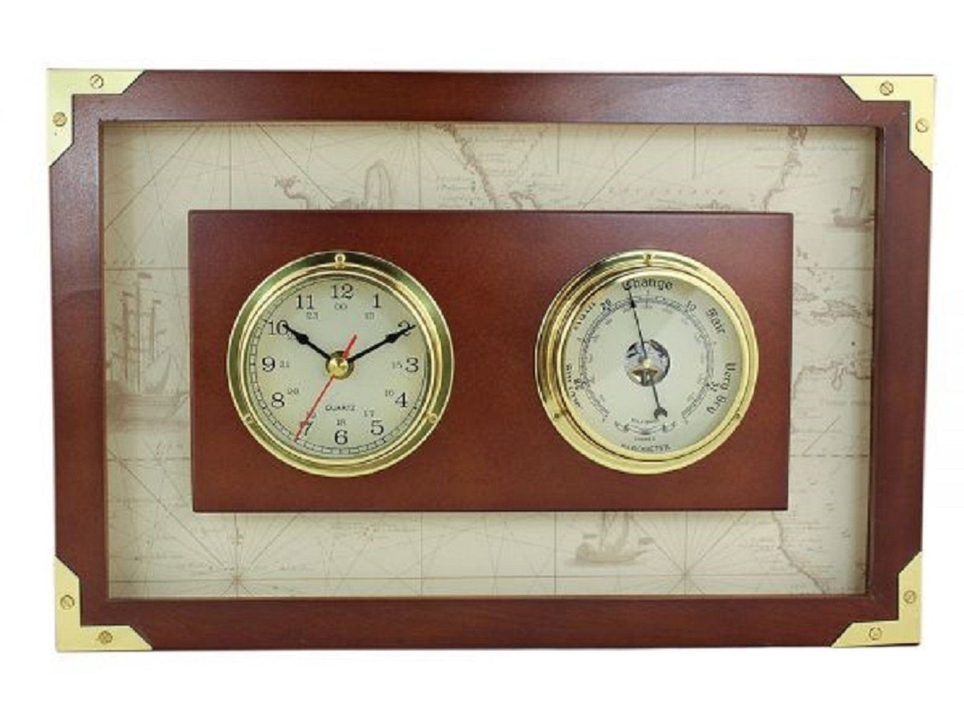 Uhr Multiinstrument, Uhr und Barometer im Marinestil