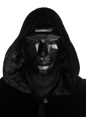 Maskworld Kostüm Korean Game Frontmann Maske mit Umhang, Einfaches Filmkostüm in Anlehnung an den Frontmann aus der berühmten