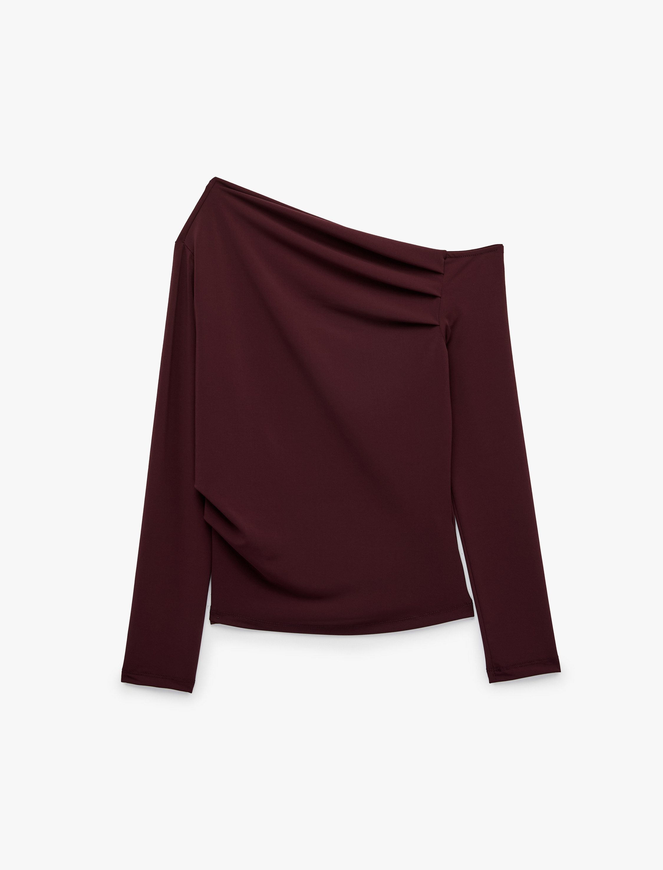 Koton Langarmshirt Koton Slim Fit Asymmetrisches Shirt