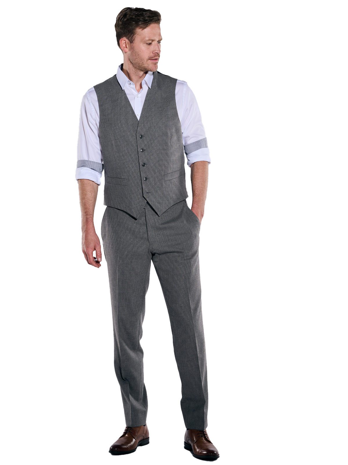 Engbers Anzugweste Herren Anzugsweste, Grau