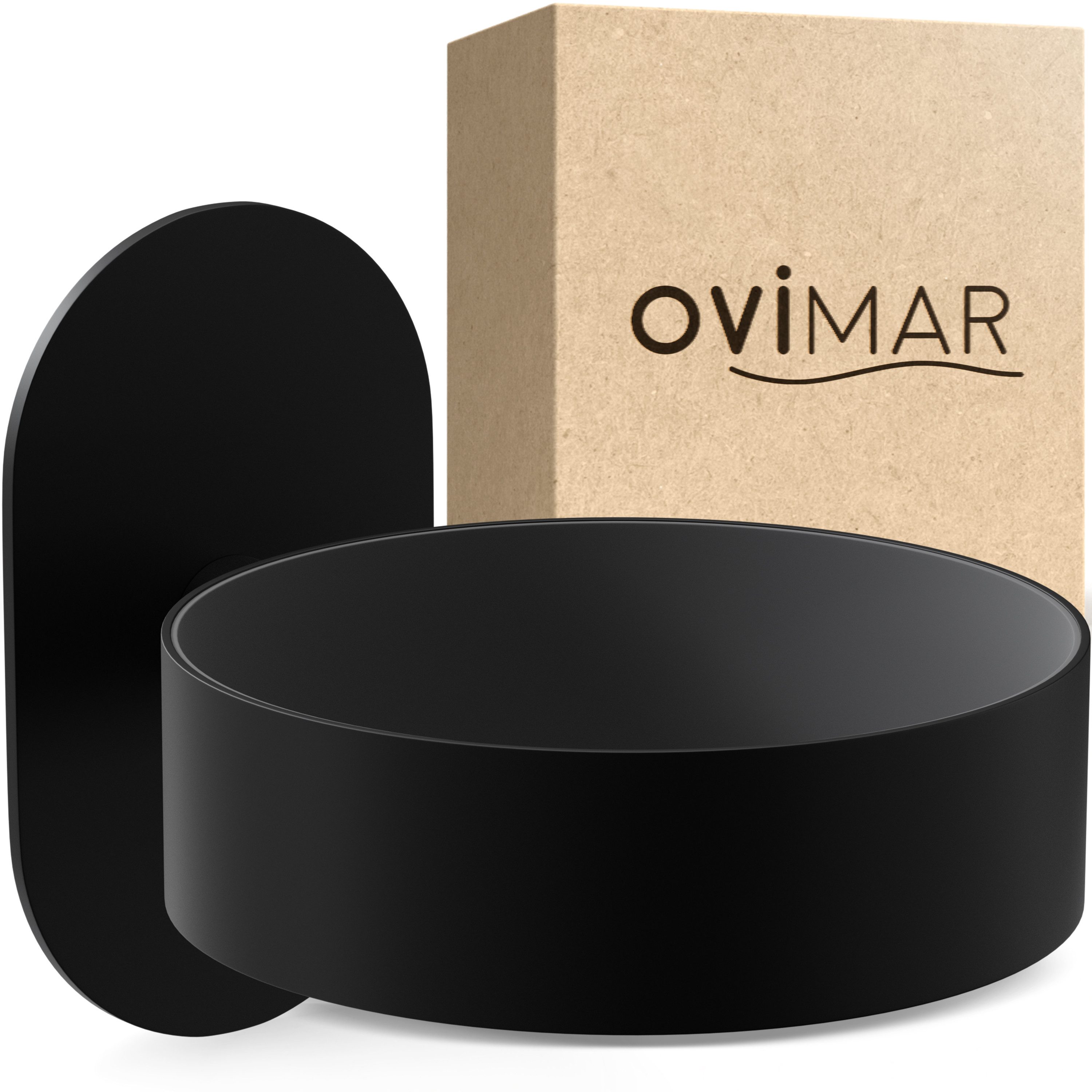 ovimar Haartrocknerhalter Kvitoya, (1-tlg., aus Edelstahl in Schwarz zur Zum Kleben)