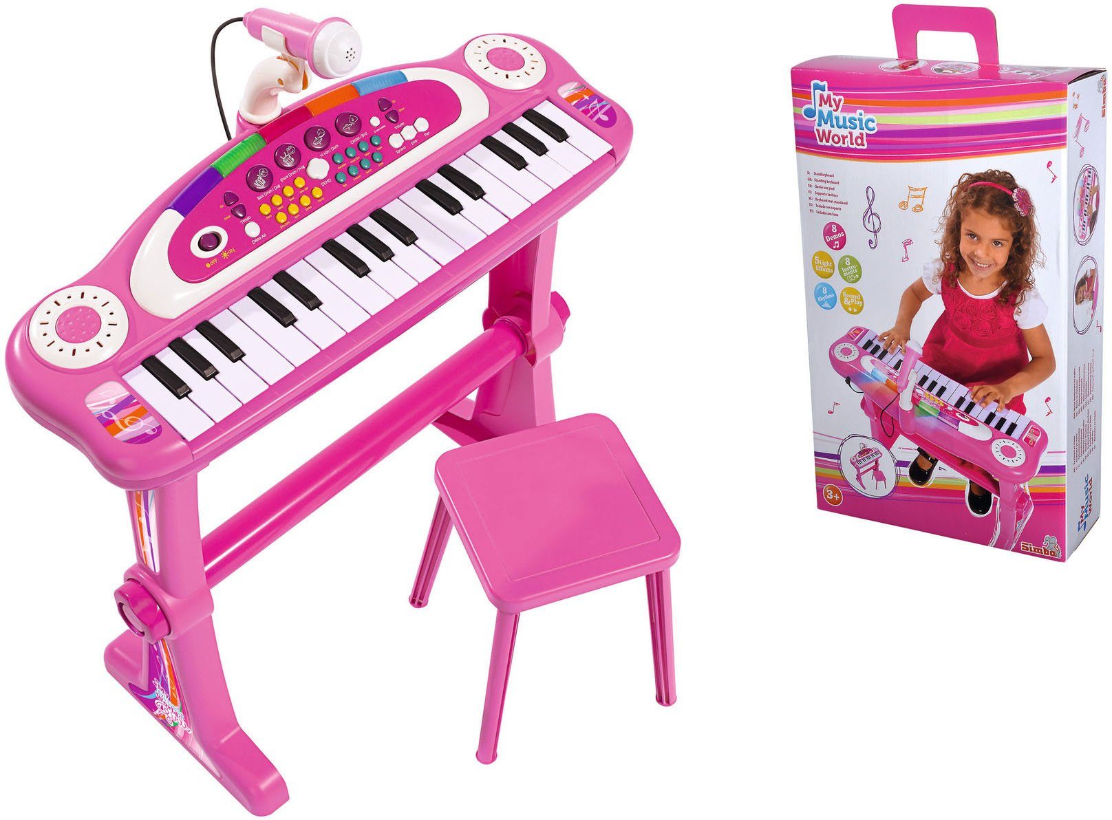 SIMBA Spielzeug-Musikinstrument My Music World Keyboard, pink, mit Hocker u günstig online kaufen