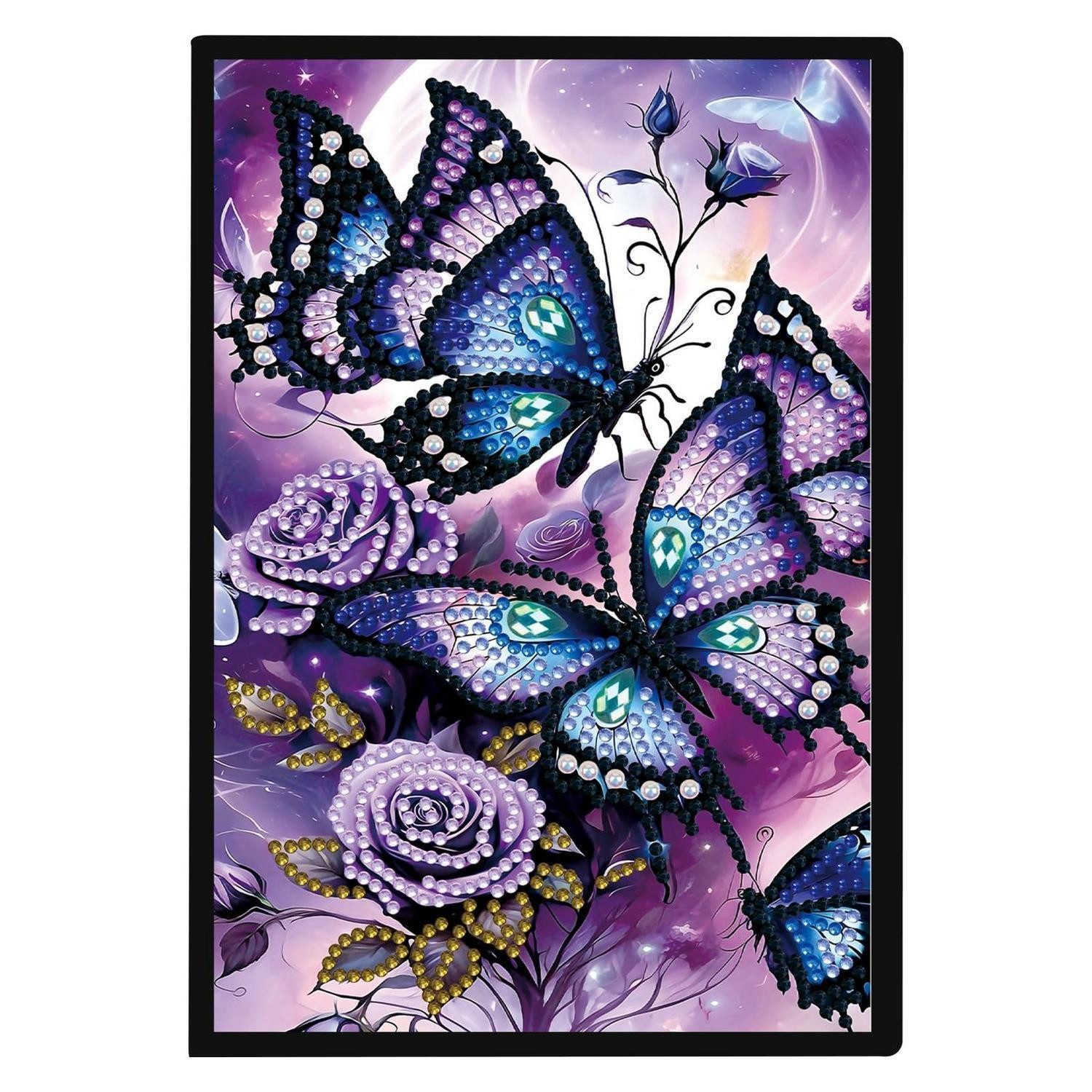 LuxusKollektion Skizzenbuch Diamant Malerei Skizzenbuch A5 Schmetterling