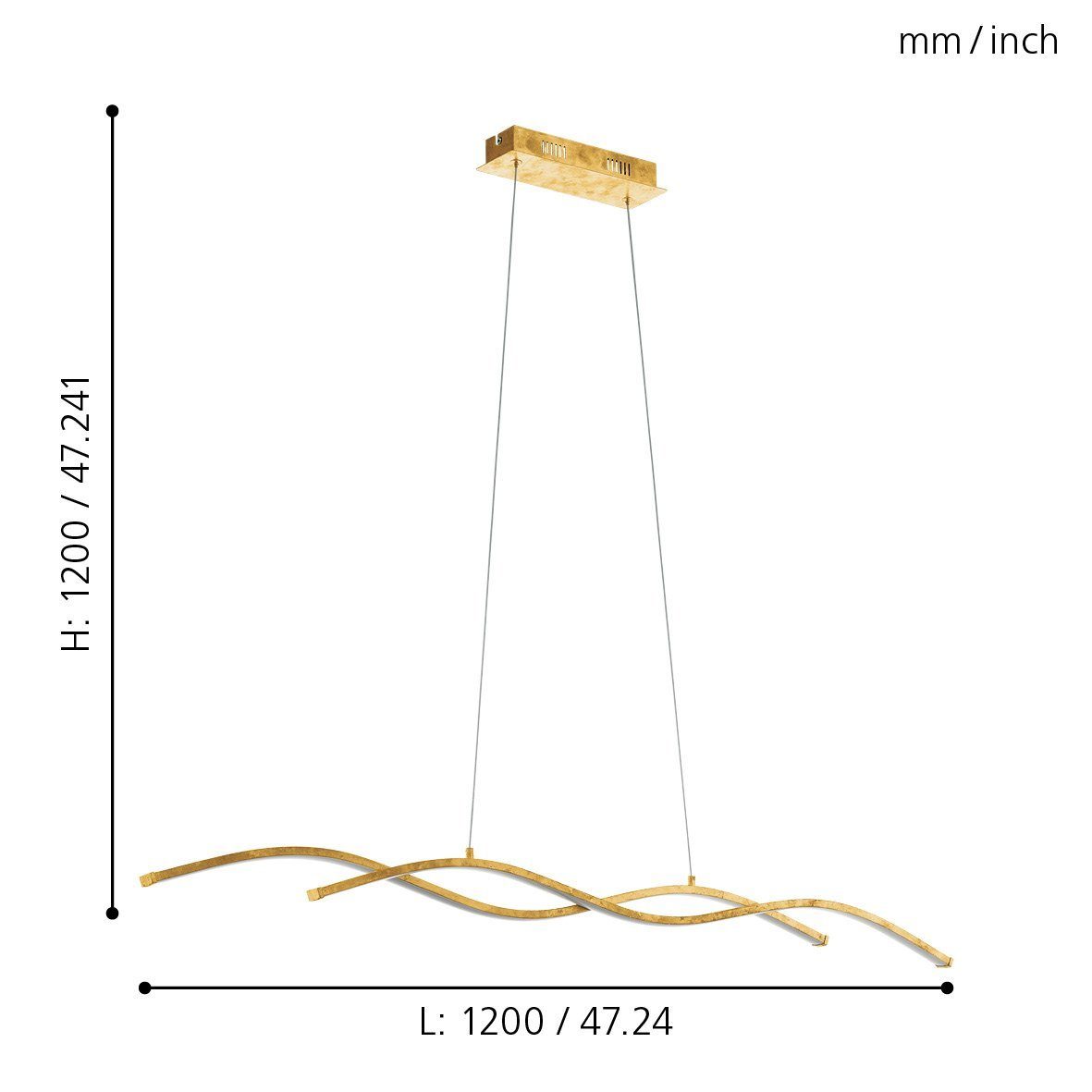 EGLO LED-Hängeleuchte Miraflores, Leuchtmittel inklusive, Hängeleuchte, Ess günstig online kaufen