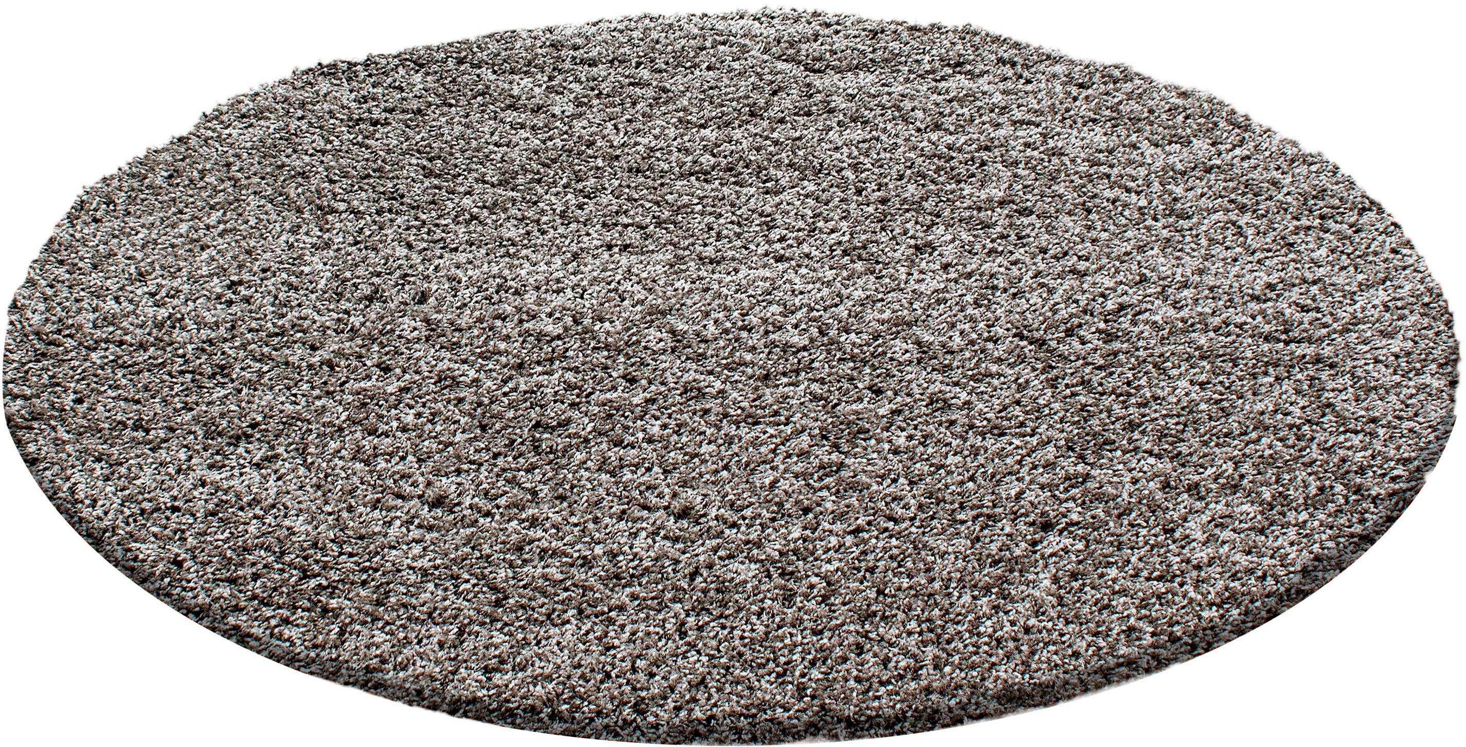 Ayyildiz Teppiche Hochflor-Teppich Life Shaggy 1500, rund, Höhe: 30 mm, auch in rechteckig, Wohnzimmer, Langflor, große Farbauswahl