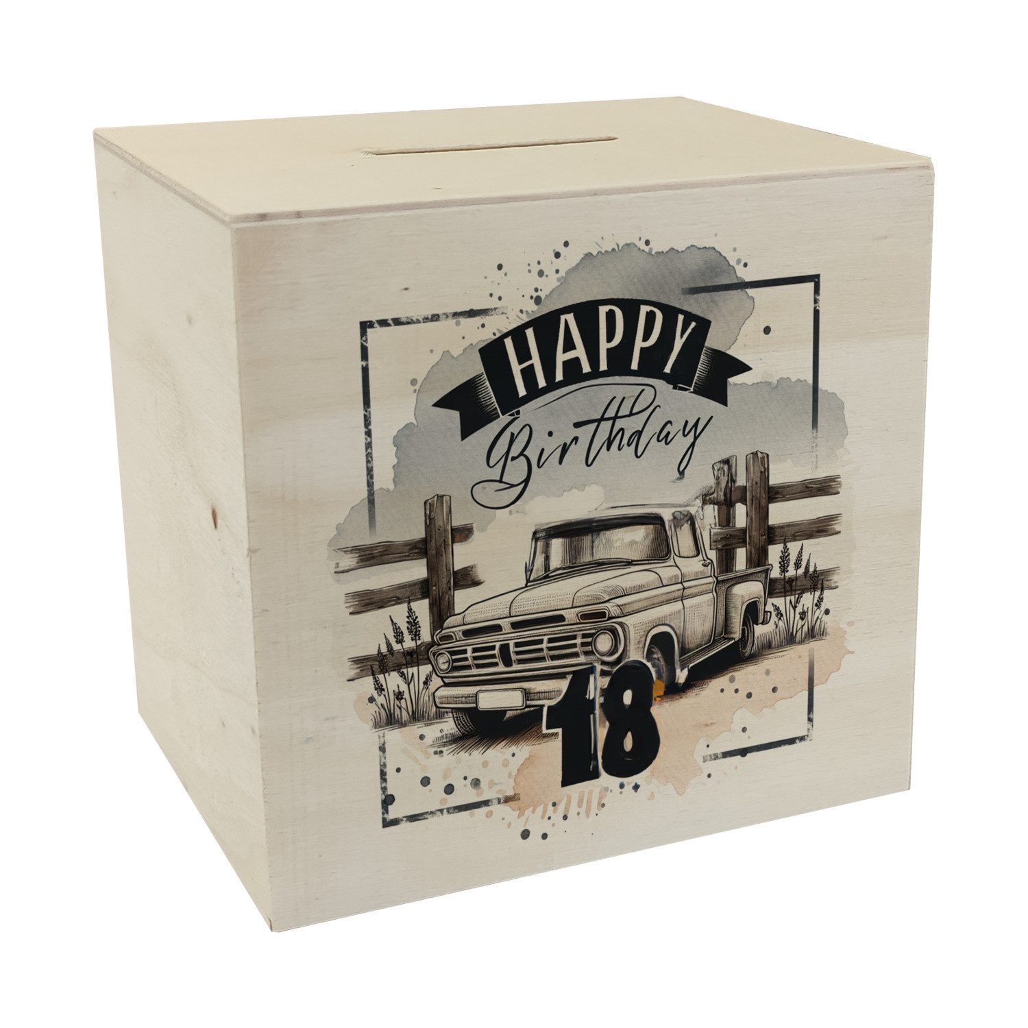 speecheese Spardose Happy Birthday 18 Auto günstig online kaufen