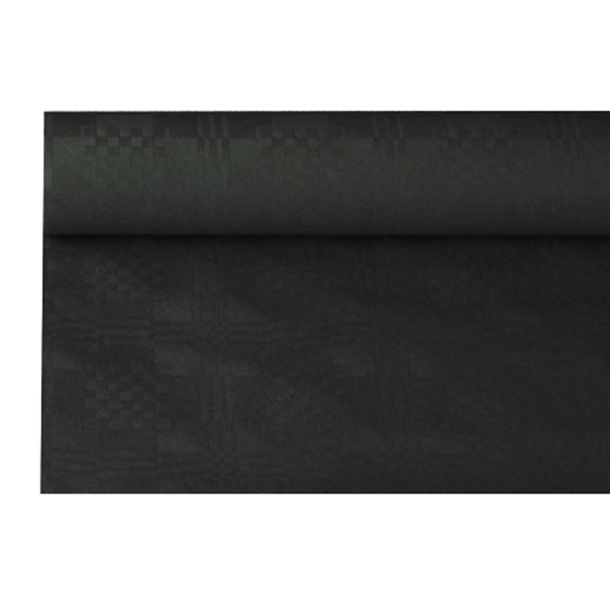 PAPSTAR GmbH Hängedekoration Tischdecke Papier Damastprägung 8x1,2m, Schwar günstig online kaufen