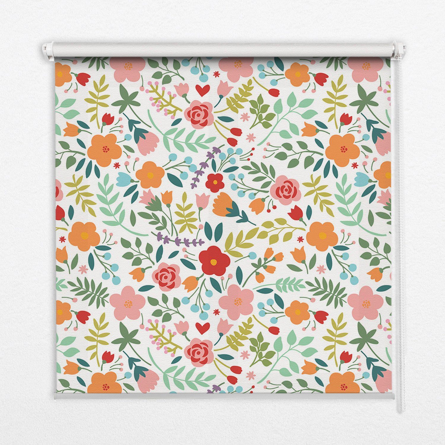 Rollo Modern für Fenster, Tulup, halbtransparent, Freihängend, Verschraubung, Bedruckt