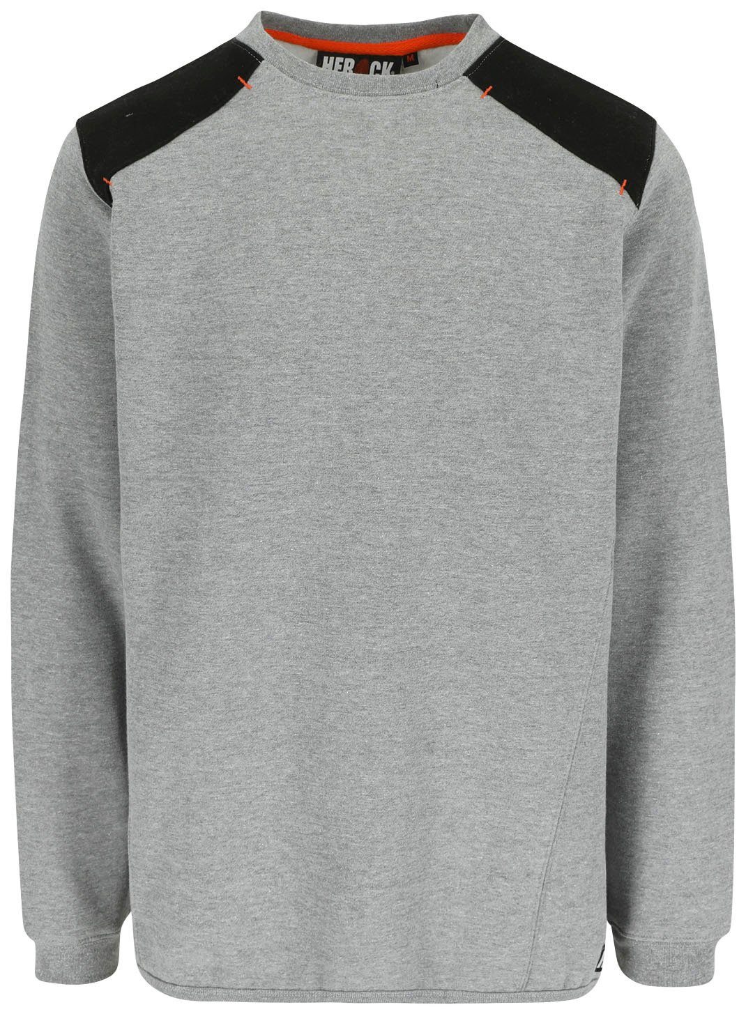 grau Herock Sweater Artemis Kragen Rundhalspullover Rippstrick - - Rückenteil weiches Langes Tragegefühl