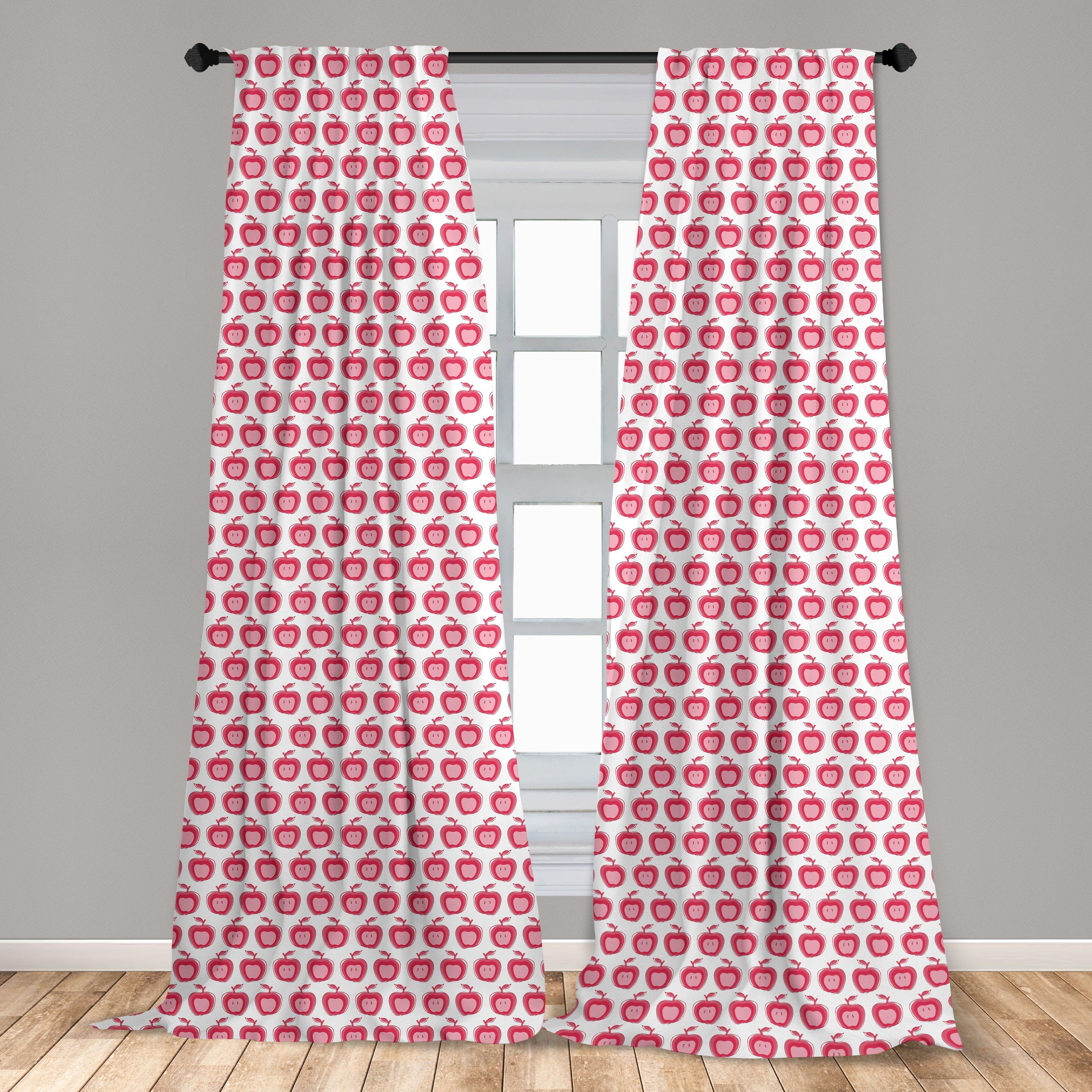 Microfaser, Wohnzimmer Mädchen-Muster rosa Abakuhaus, für Gardine Dekor, Doodle Vorhang Apfel Schlafzimmer