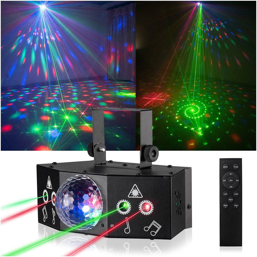 LED Discolicht RGB Bühnenlichter mit Fernbedienung für Geburtstag KTV Weihnachten