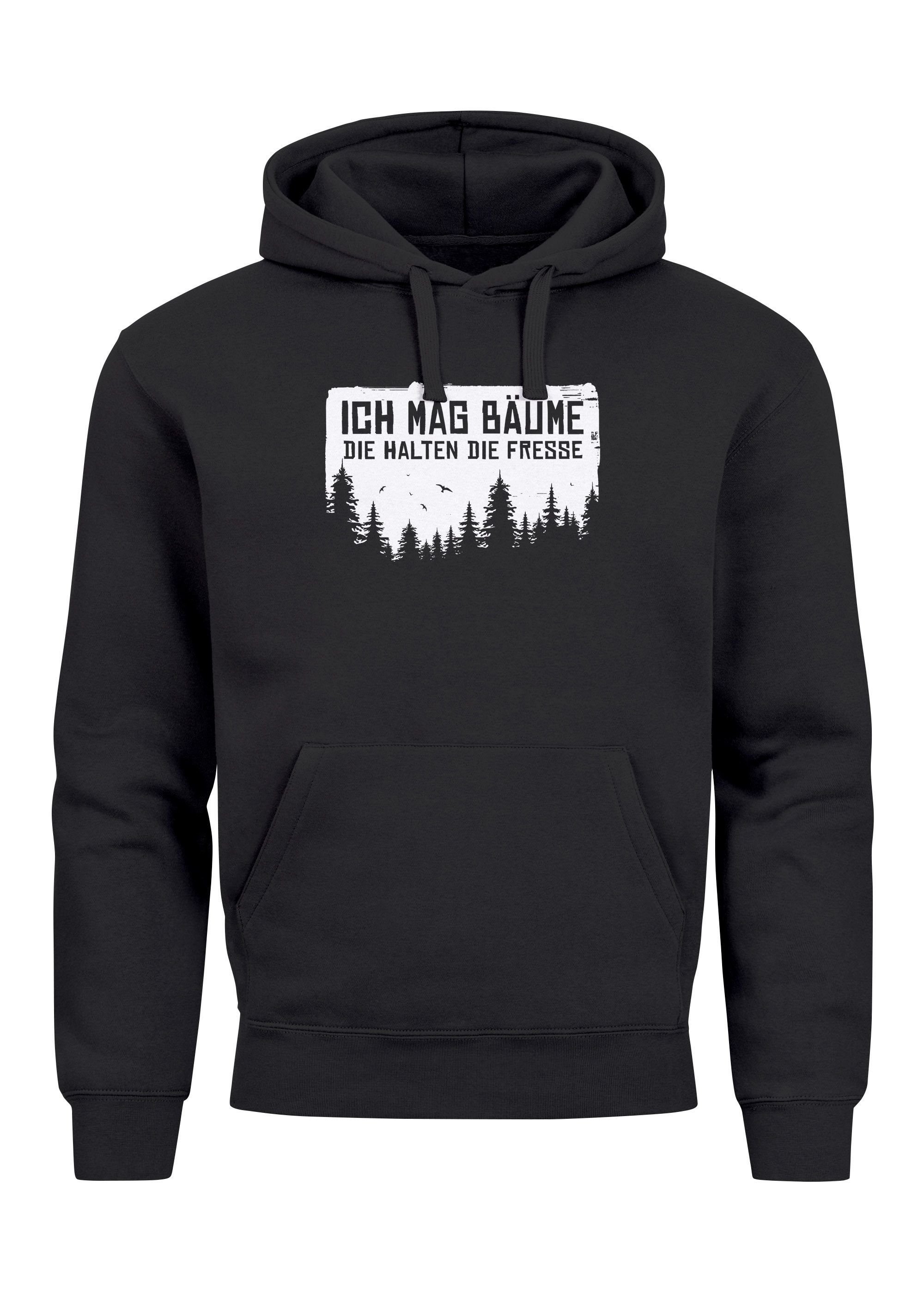 lustig Ich Hoodie mag Hoodie Herren Sarkasmus Bedruckt Ironi Bäume Spruch mit schwarz MoonWorks