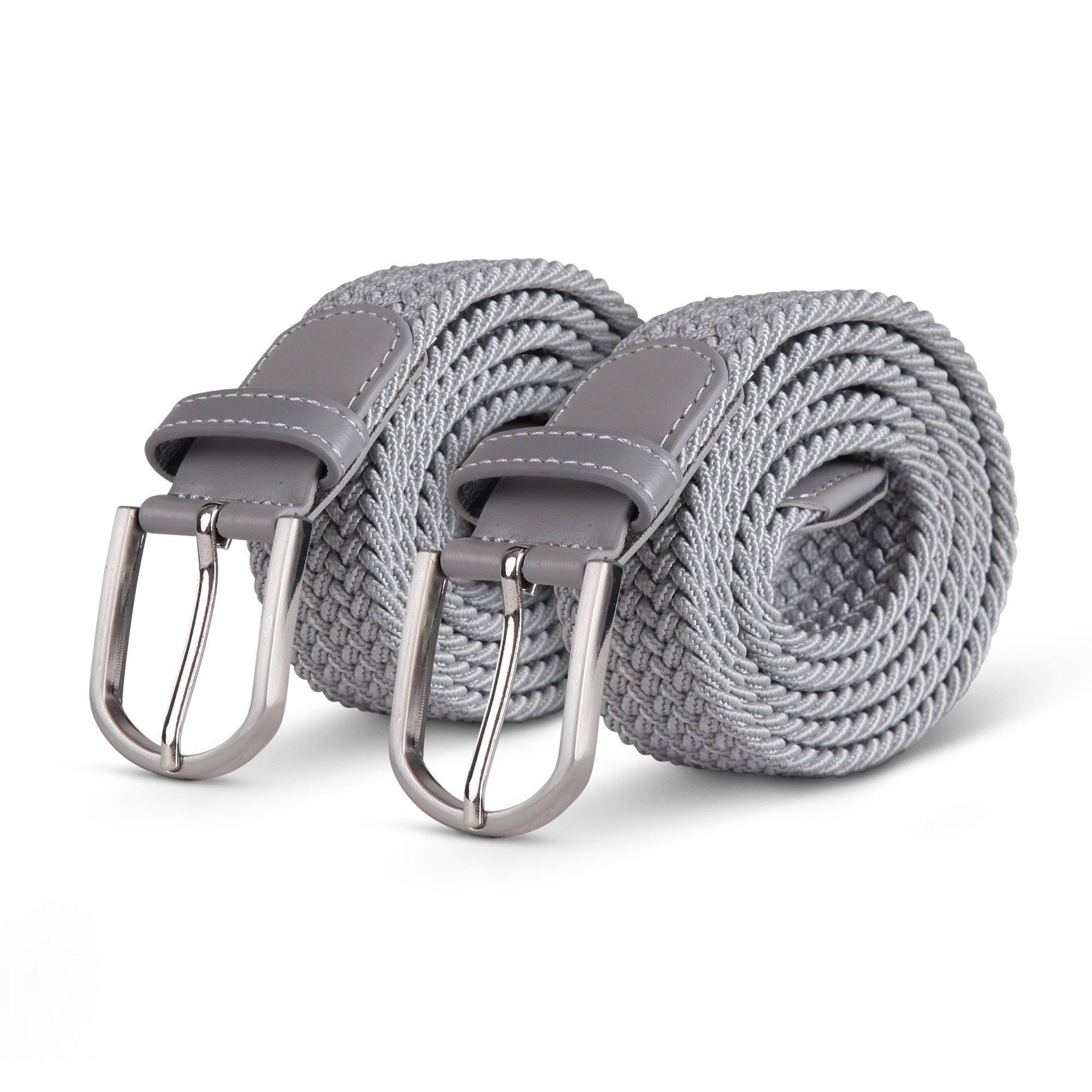 hemmy Fashion Stretchgürtel Dehnbarer Stoffgürtel "unisex" (2-St., 2er Pack) Elastischer Flechtgürtel - Stoffgürtel, dehnbarer Gürtel ohne Löcher