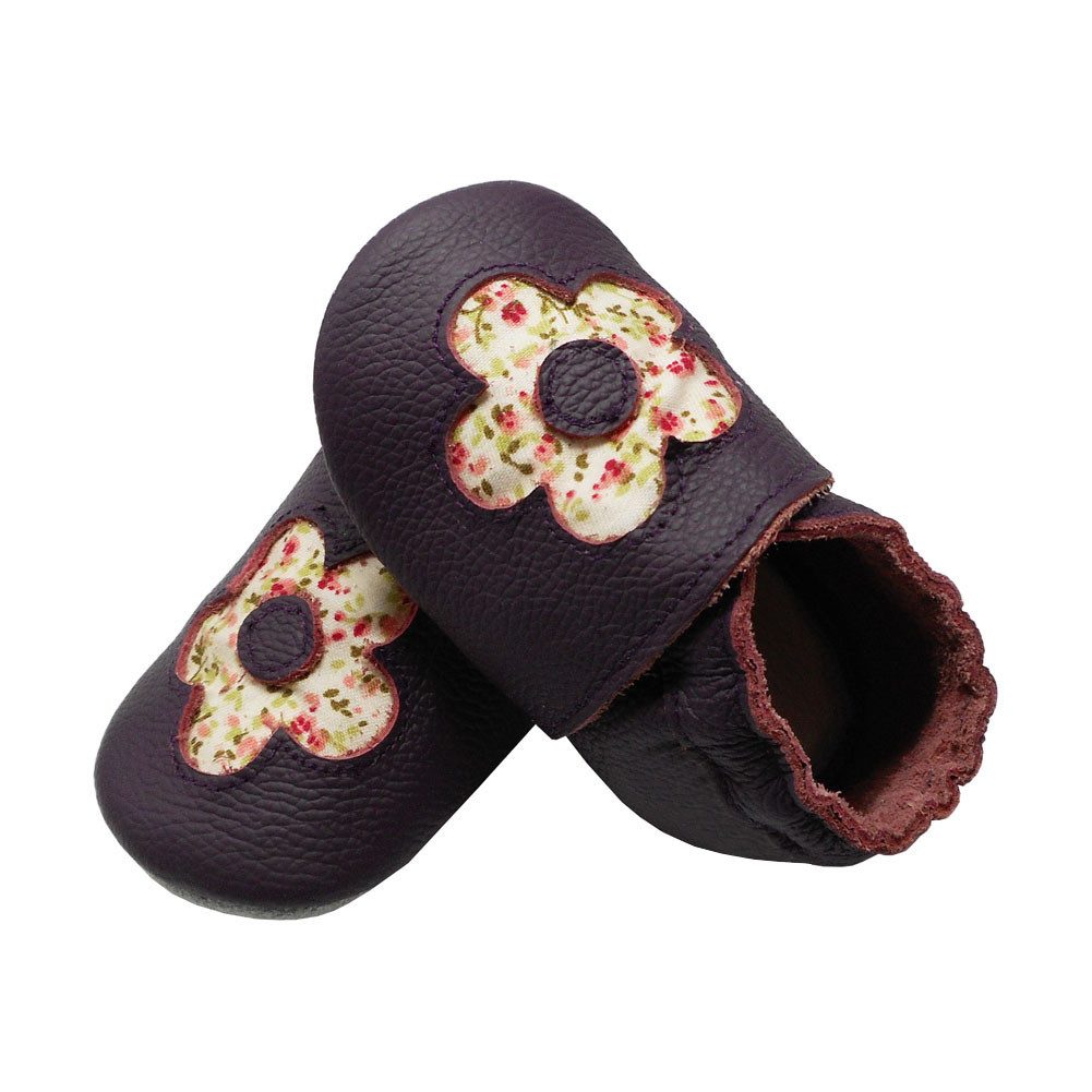 Yihakids Baby Krabbelschuhe Lauflernschuhe Hausschuhe Lederschuhe Blumen Barfußschuh
