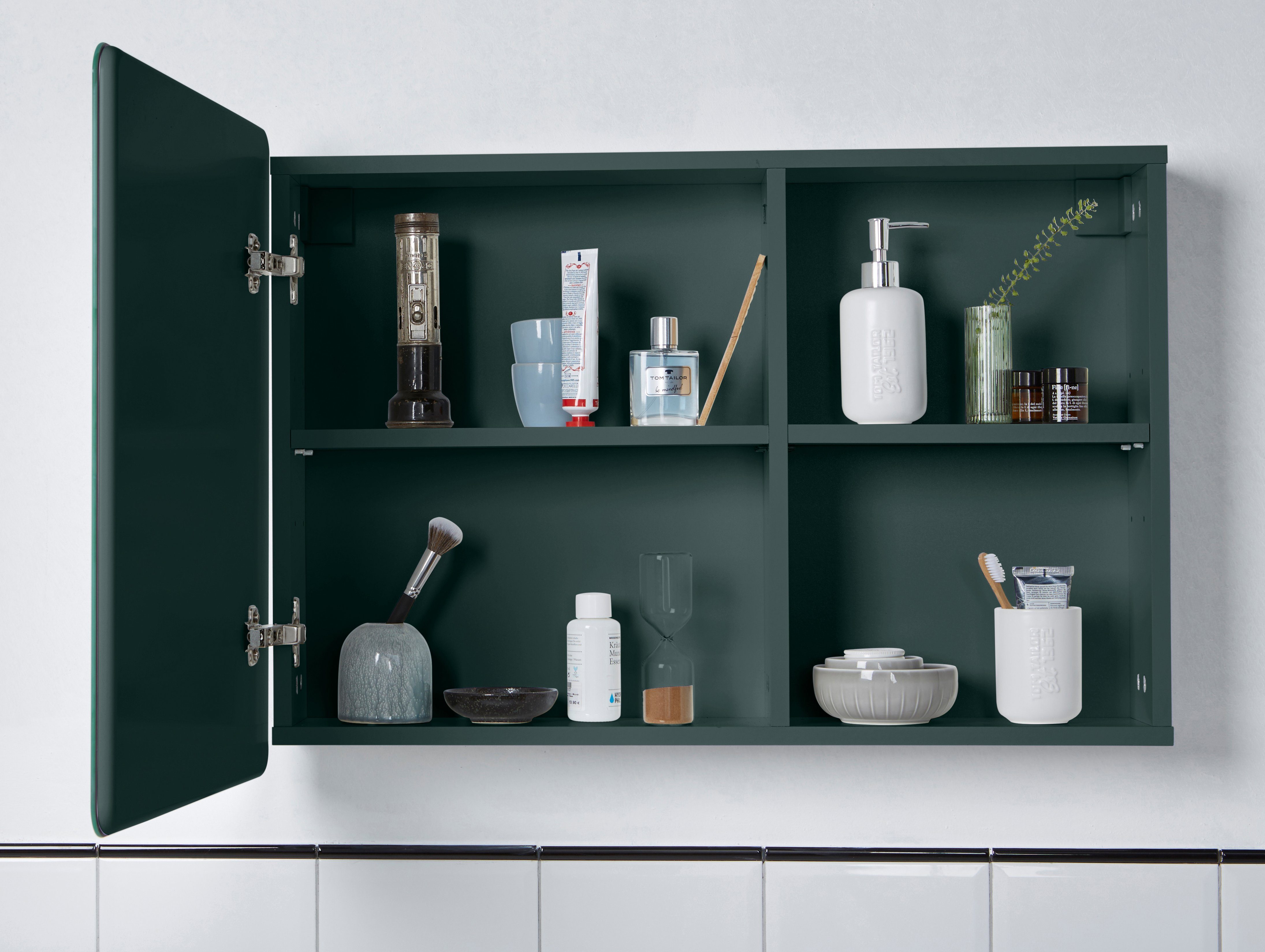 TOM TAILOR HOME Badspiegel COLOR BATH Large Mirror – mit Stauraum – in vielen schönen Farben, MDF mit gerundeten Ecken – rare Einzelstücke