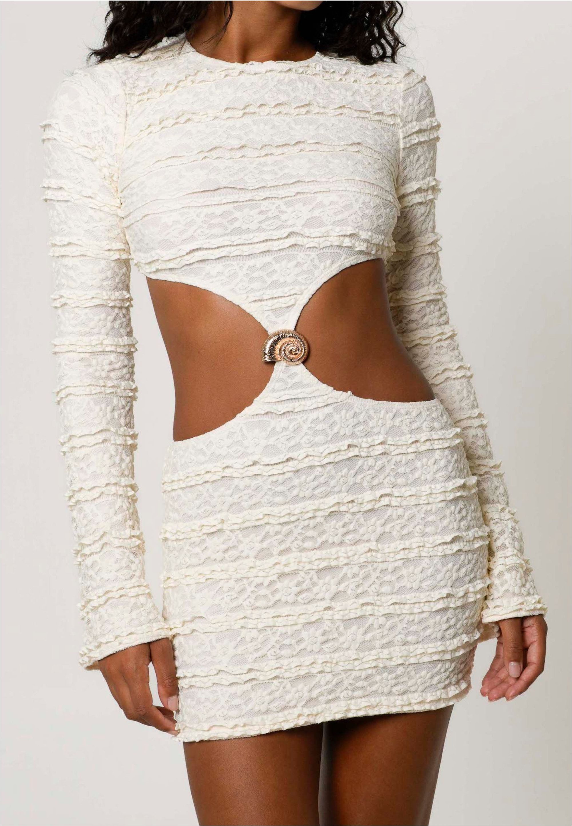 Moda Minx Jerseykleid Lace Nautilus Shell (1-tlg) mit tollem Muschel-Accessoire
