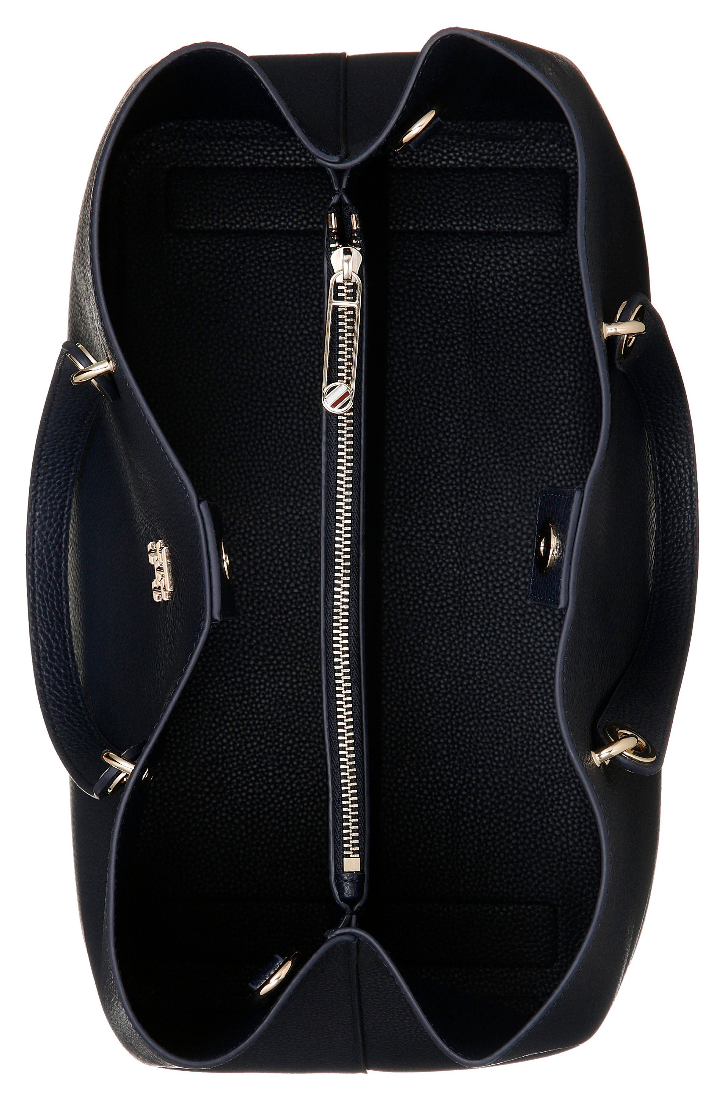 Tommy Hilfiger Henkeltasche TH EMBLEM SATCHEL, mit TH-Emblem vorne