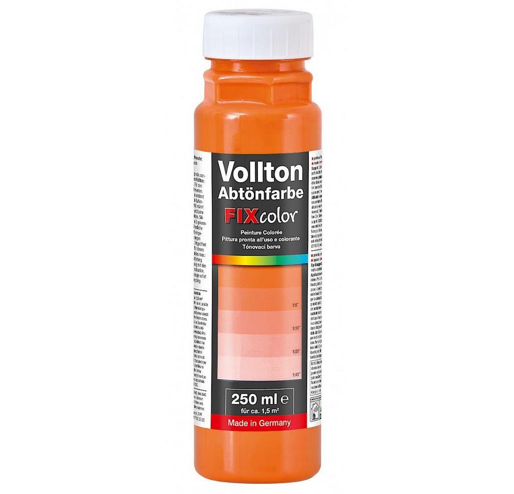 baufan® Vollton- und Abtönfarbe Farbe zum Mischen Innen und Außen Volltonfarbe, Farbtöne für dekorative Anstriche + Abtönen weißer Dispersionsfarben