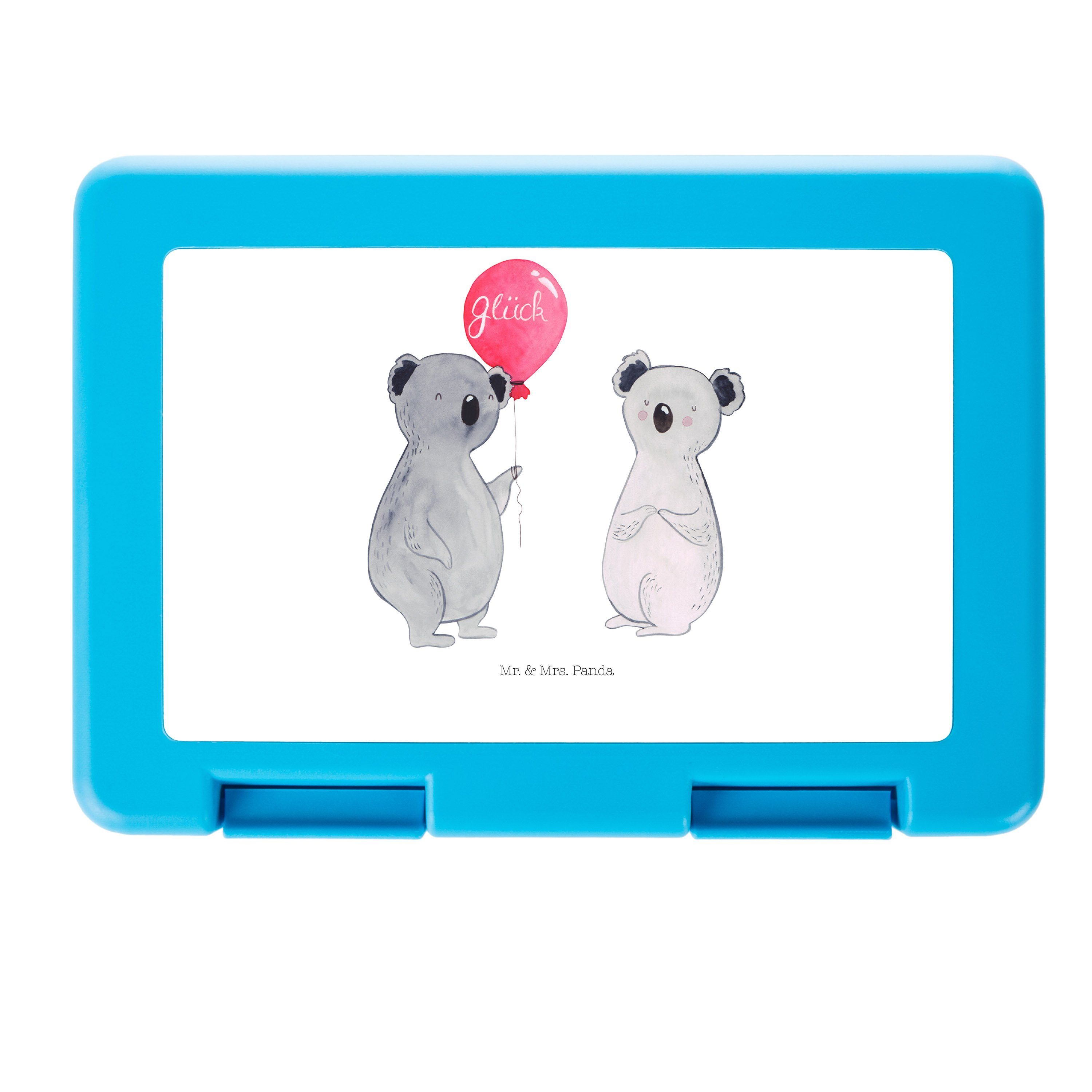 Mr. & Mrs. Panda Butterdose Koala Luftballon - Weiß - Geschenk, Lunch box, Brotbox, Party, Butter, Premium Kunststoff, (1-tlg)
