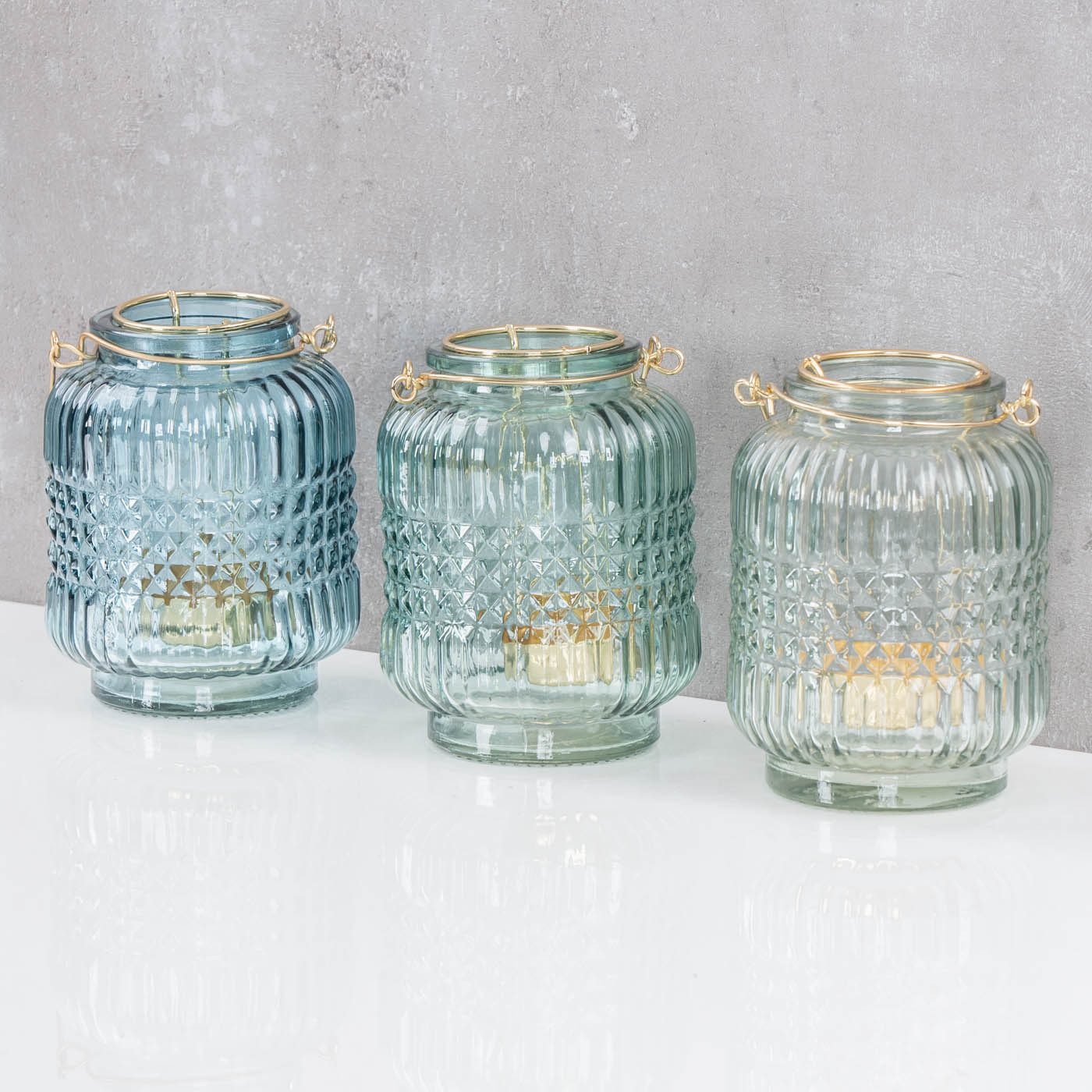 Levandeo® Windlicht, 3er Set Glas Windlicht günstig online kaufen