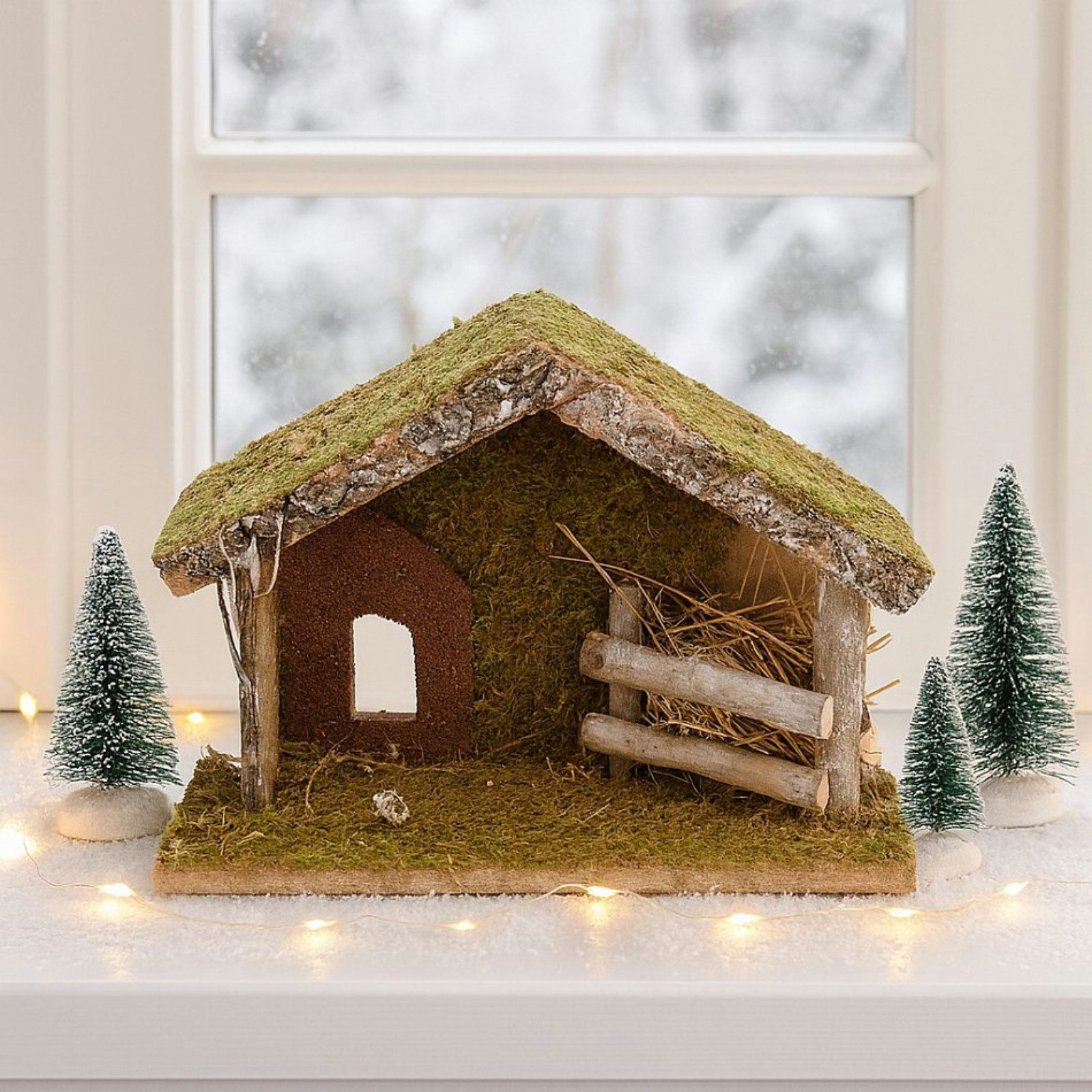 Koopman Krippe Weihnachtskrippe Krippenstall Weihnachtsdeko Dekoration 32x1 günstig online kaufen