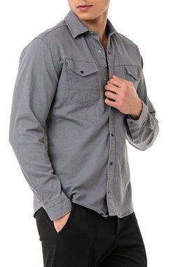 RedBridge Jeanshemd Premium Denim Hemd mit Brusttaschen
