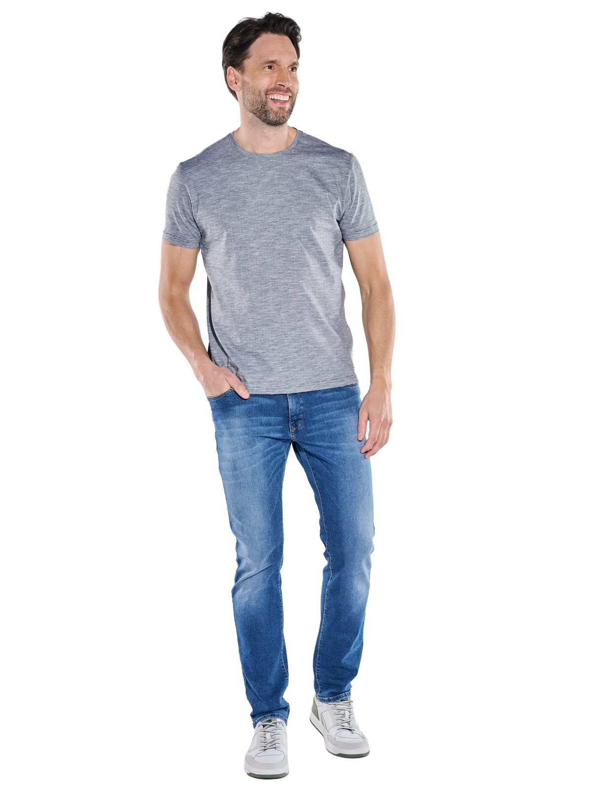 Engbers T-Shirt Herren T-Shirt mit spezieller Garnauswahl, Grau