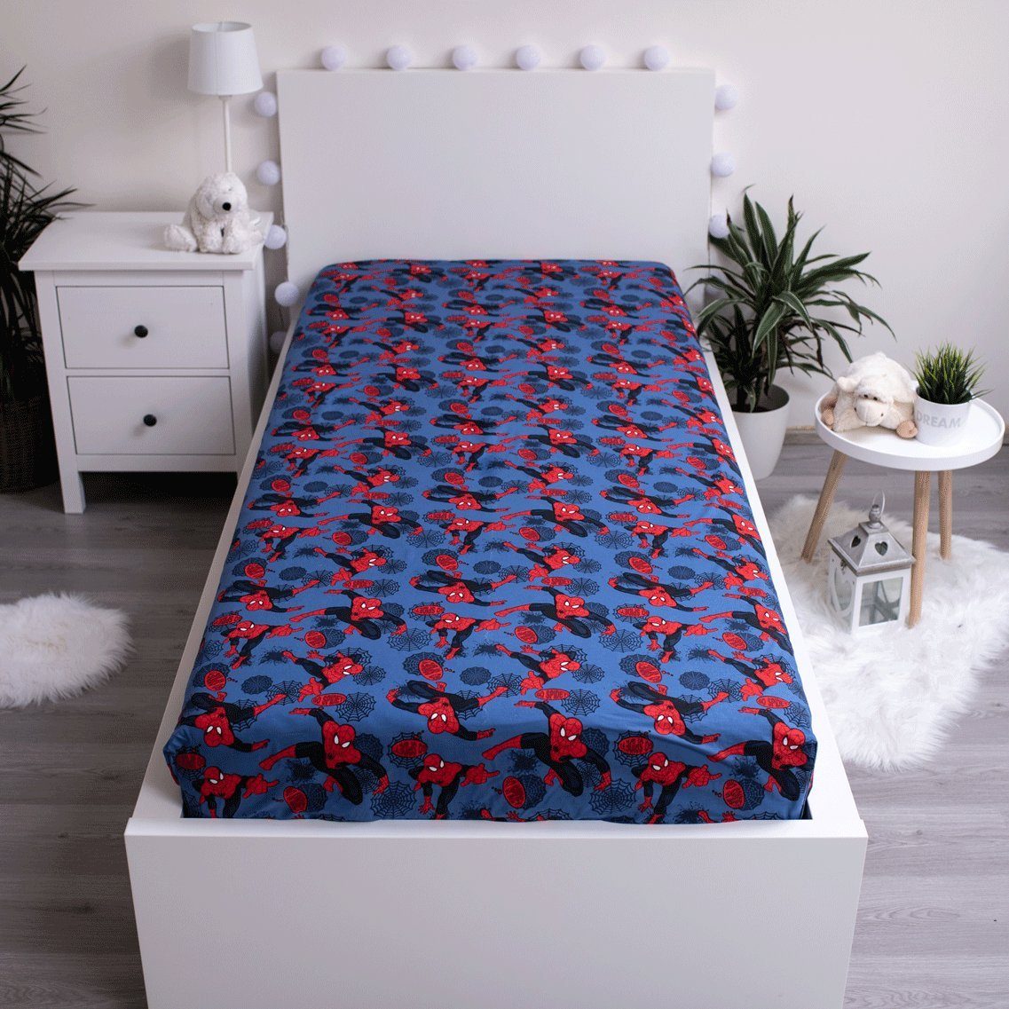 Spiderman Spannbettlaken Spider Man Spannbettlaken Größe: 90 x 200 cm 100 % günstig online kaufen