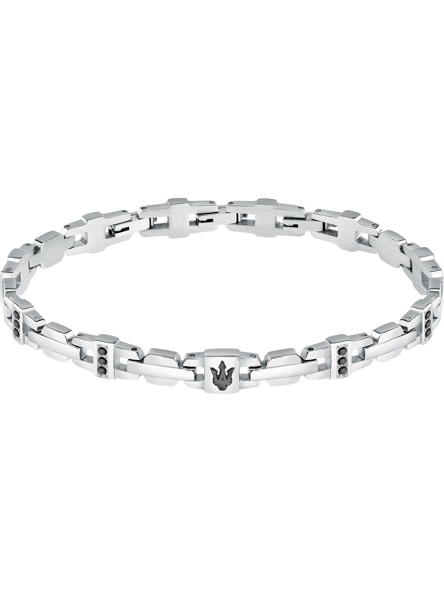 MASERATI Edelstahlarmband Maserati Herren-Armband Edelstahl Kristall günstig online kaufen