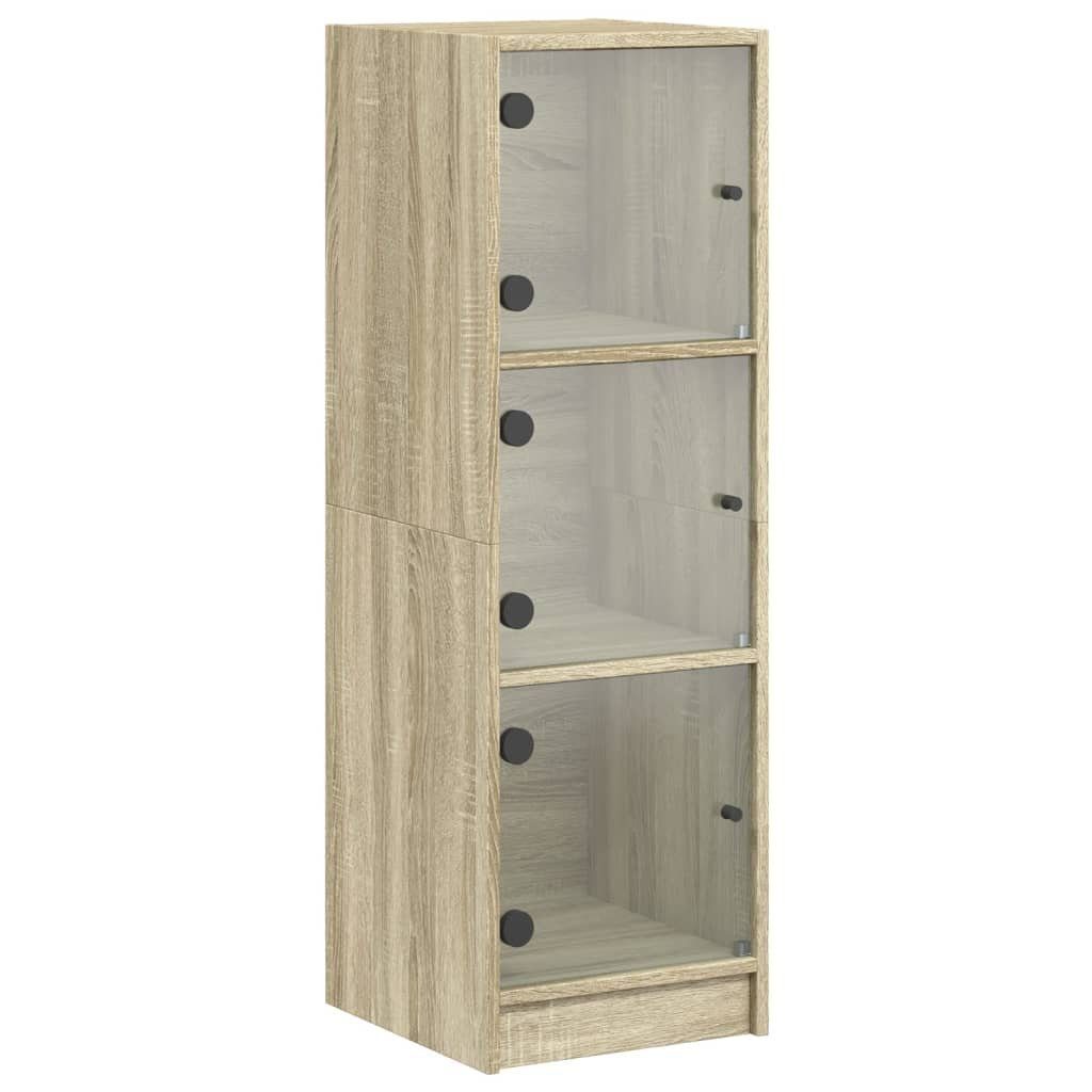 vidaXL Highboard Highboard mit Glastüren Sonoma-Eiche 35x37x109 cm (1 St)