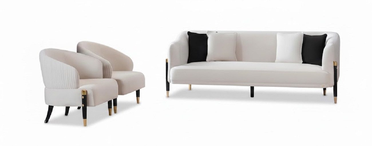 JVmoebel Polstergarnitur Design Polstersofa in modernem Stil mit hochwertiger Polsterung, (3-tlg), Made in Europa