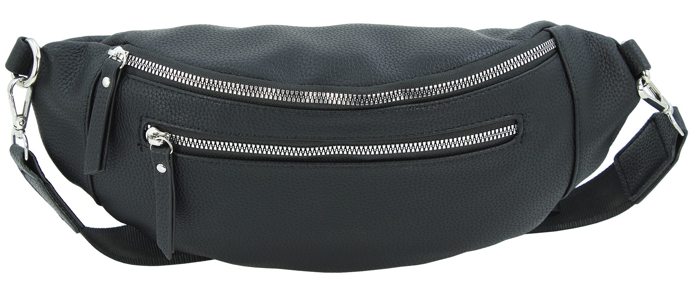 Gürteltasche Damen Bauchtasche Crossbody Bag Umhängetasche mehrere Fächer