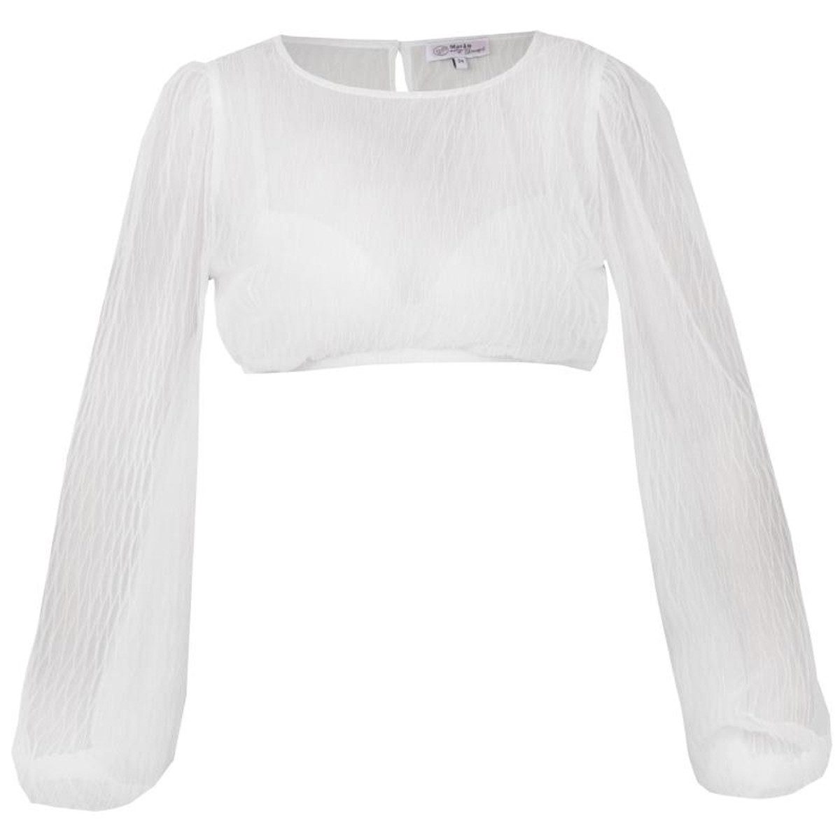 Dirndlbluse Damen Dirndlbluse 'Böhen' Langarm, Offwhite