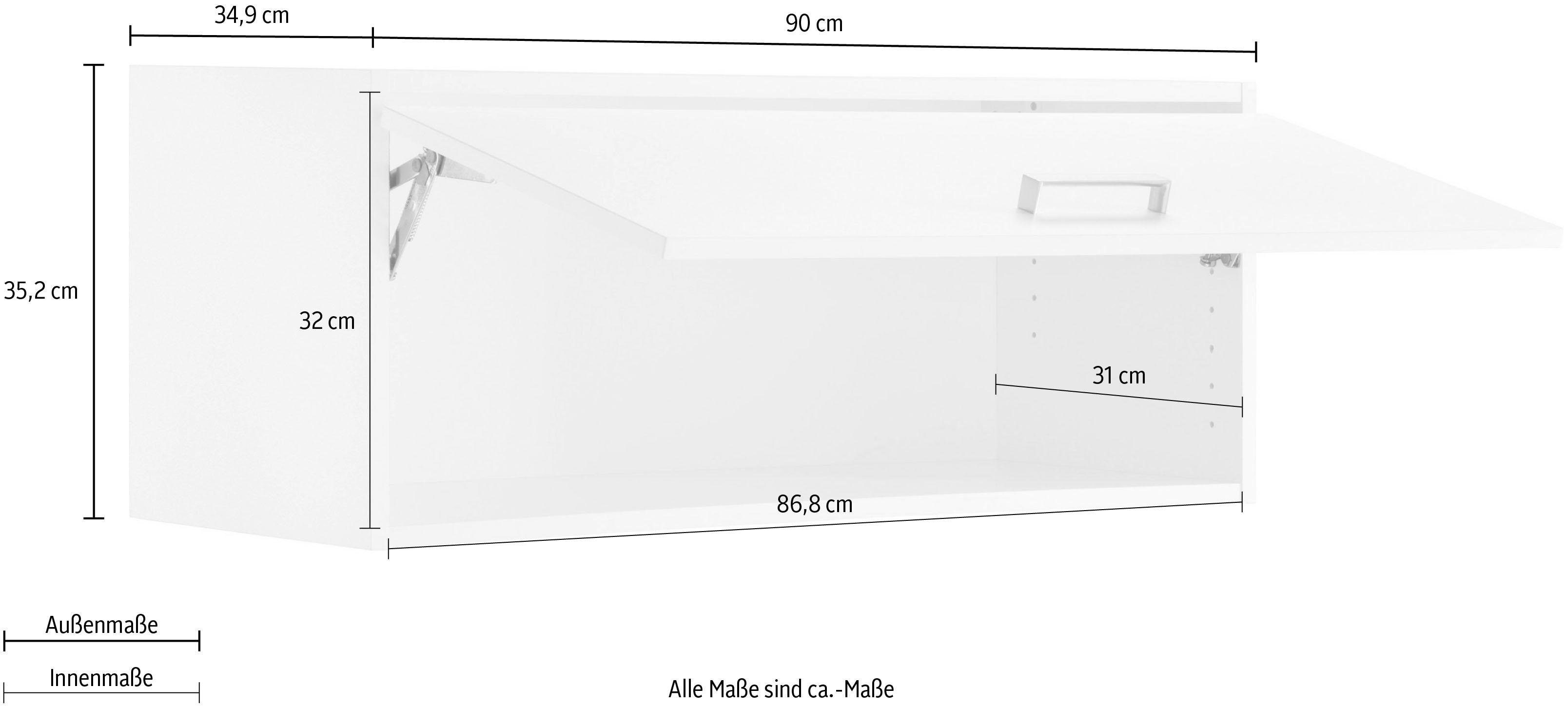 OPTIFIT Klapphängeschrank Parma Breite 90 cm