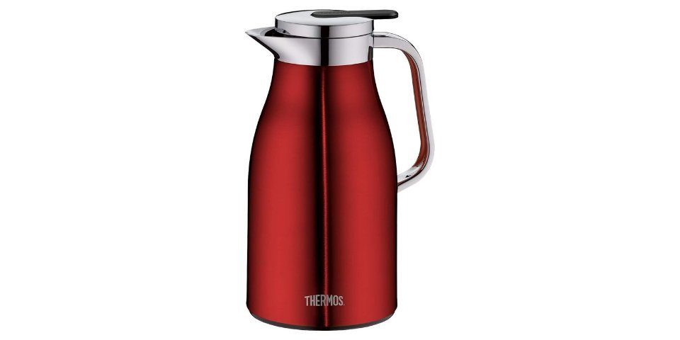 THERMOS Isolierkanne Century Thermoskanne 1.5L Edelstahl Heiß/Kalt  Kaffeekanne Teekanne Rot, Spülmaschinengeeignet,24 Std. Kalt,12 Std. Heiss,  Isolierkanne