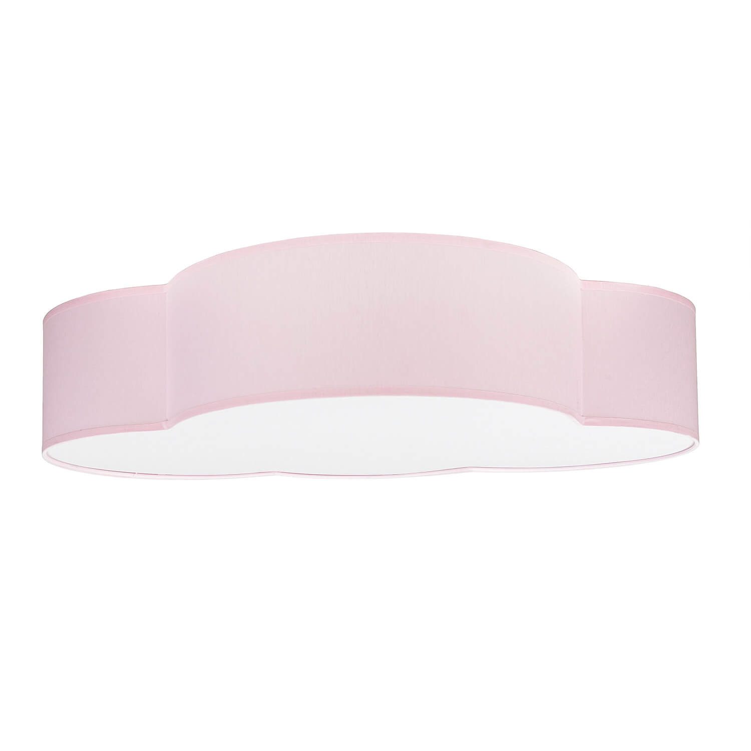 Licht-Erlebnisse Deckenleuchte WOLKI, ohne Leuchtmittel, Kinderzimmerleuchte Rosa Wolke Stoff Metall 2x E27 Wolkenlampe