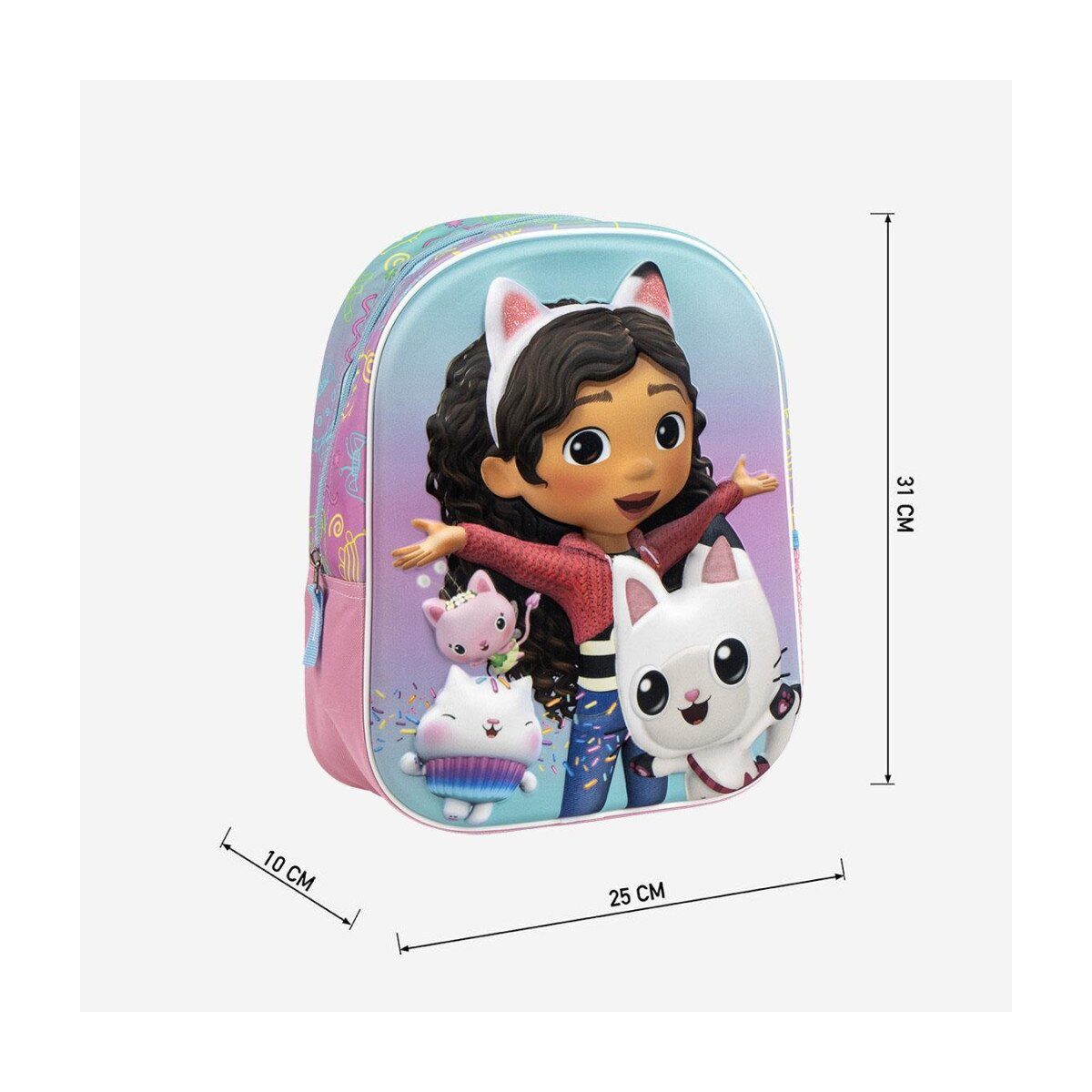 Gabby's Dollhouse Kinderrucksack Gabby's Dollhouse Fun 3D Rucksack, Tasche 31 cm (1-tlg)