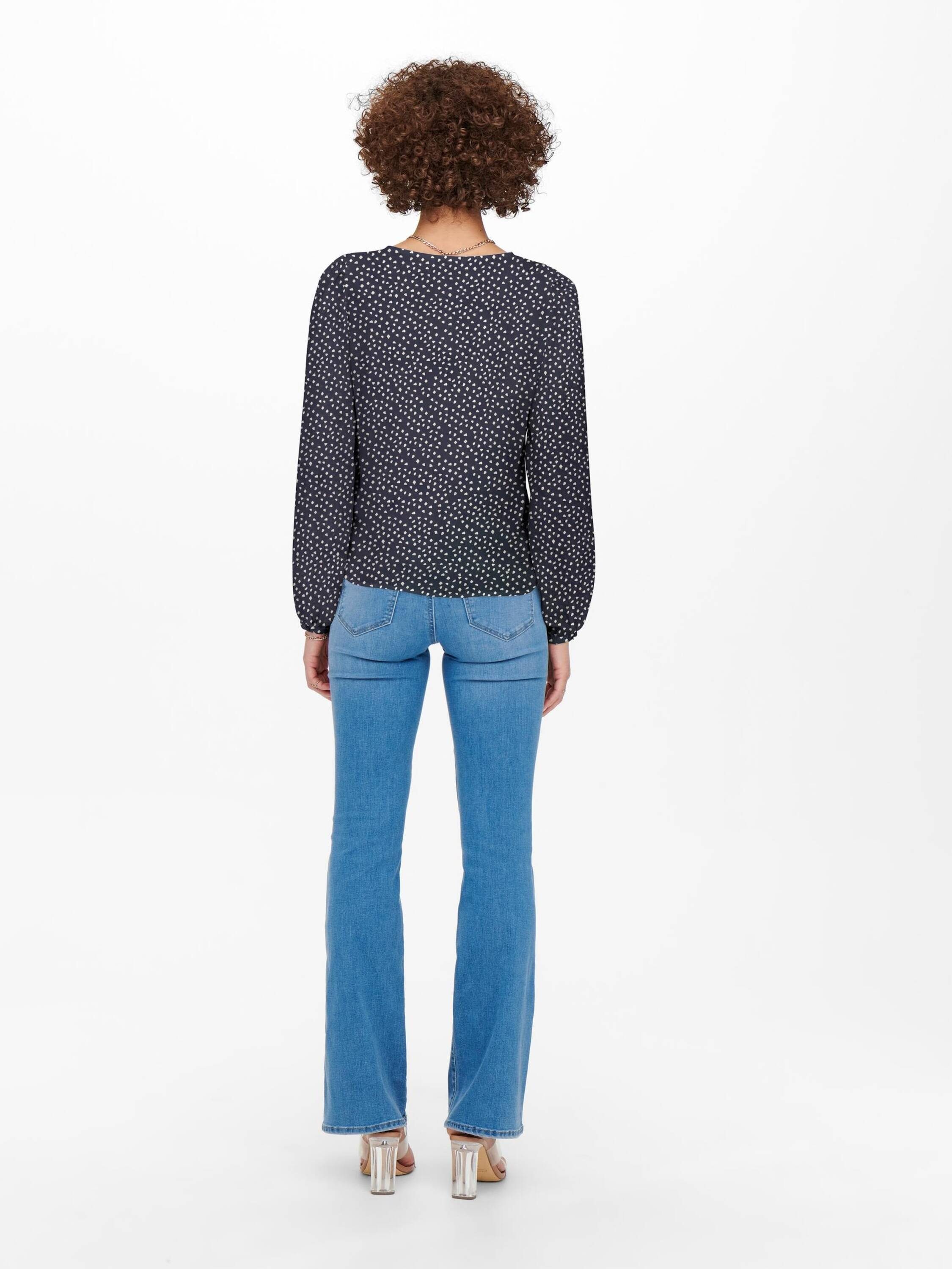 ONLY Langarmbluse Sonja (1-tlg) Drapiert/gerafft