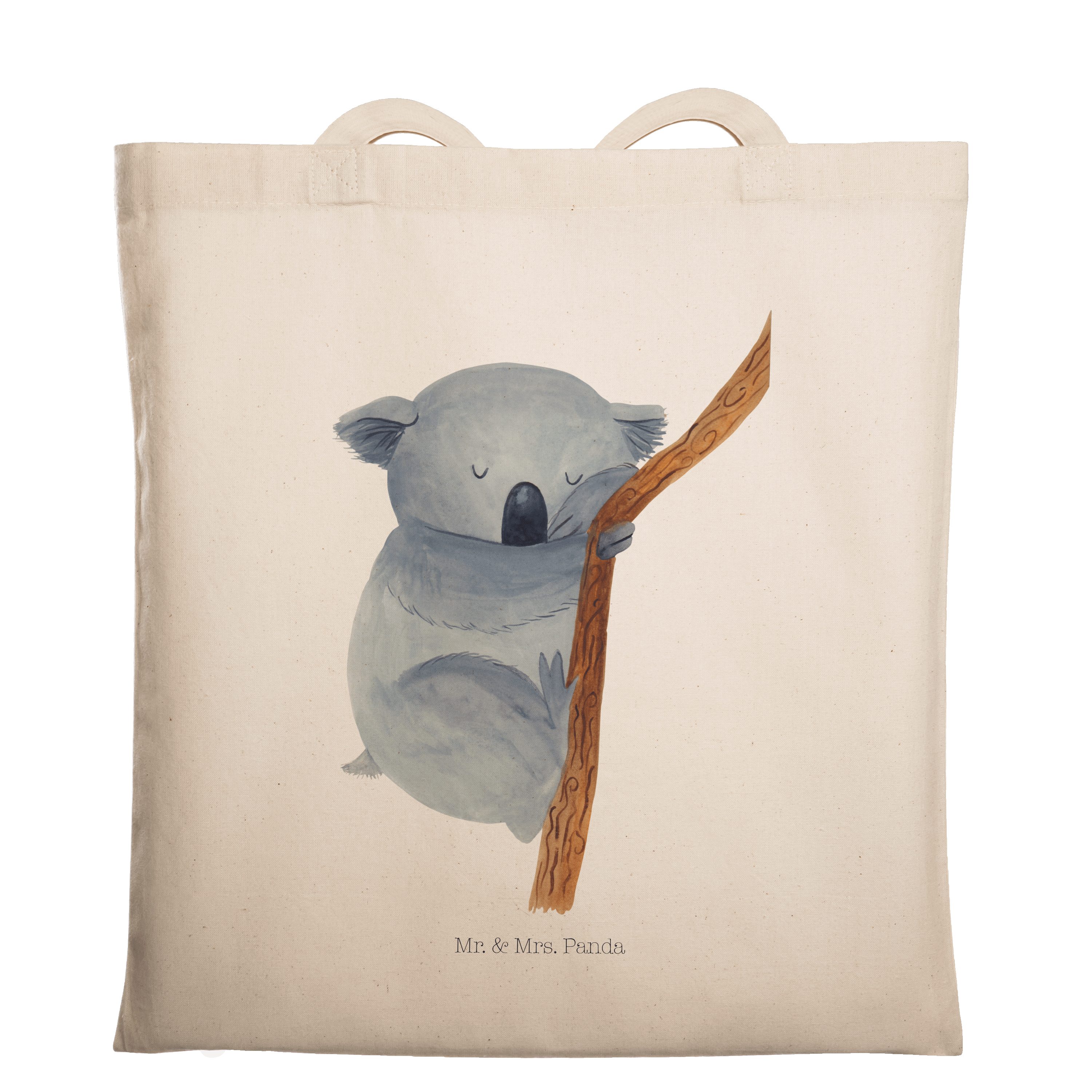 Beutel, Einkau & Koalabär Panda - Transparent Mr. (1-tlg) Geschenk, Mrs. - Tragetasche Tiere, Stoffbeutel,