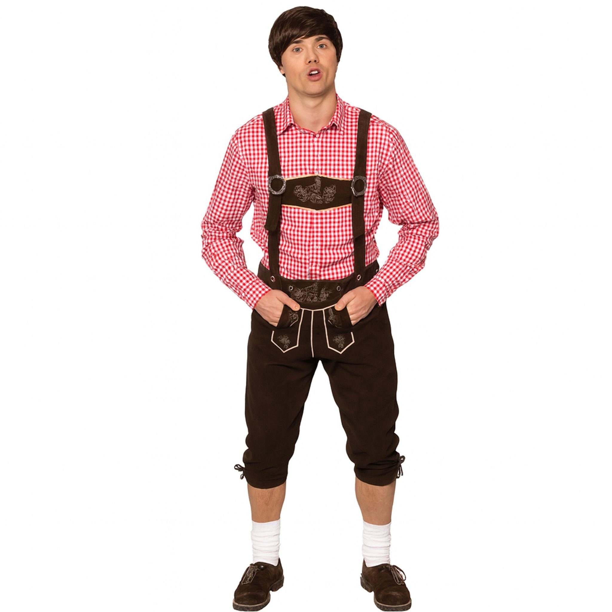 Orlob Trachten-Kostüm Braune Latzhose für Herren