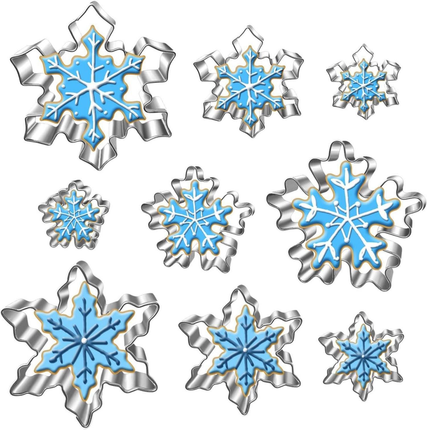 Back-Set Schneeflocken Ausstecher Set Weihnachten Fondant Keksausstecher Kinder