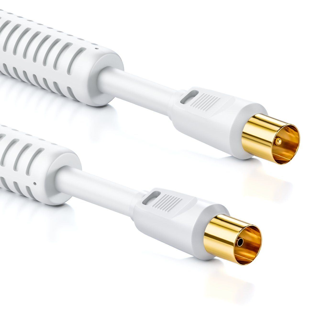 deleyCON deleyCON 1m TV Antennenkabel Koaxial Kabel HDTV DVB-T DVB-T2 Radio TV-Kabel