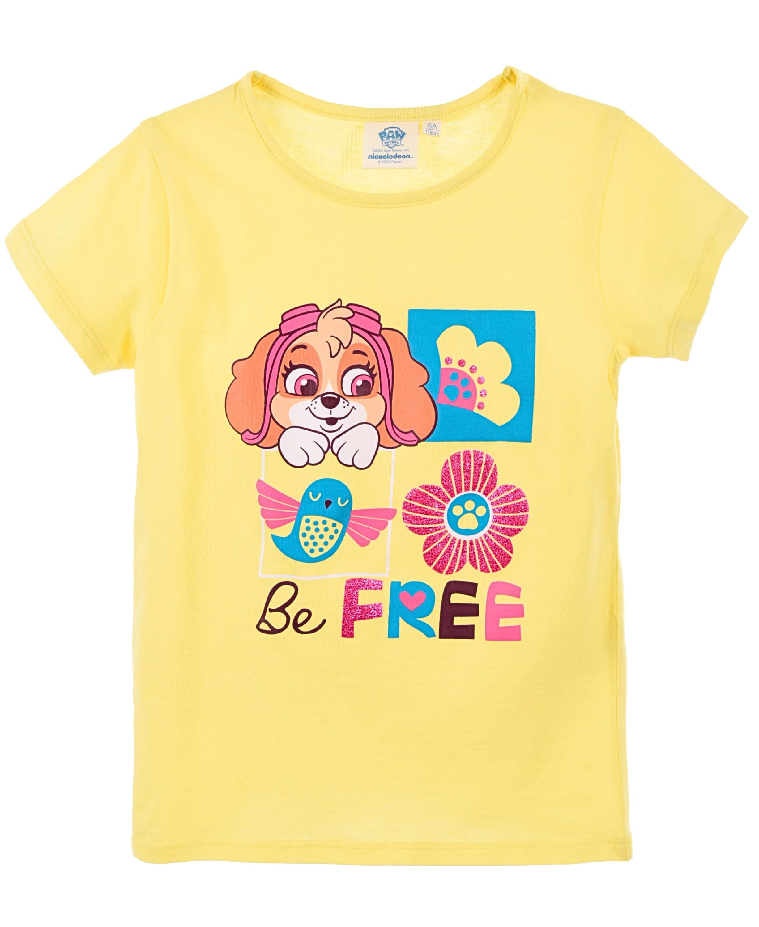 PAW PATROL T-Shirt Skye (2-tlg) Mädchen Sommeroutfit Gr. 98 - 116 cm