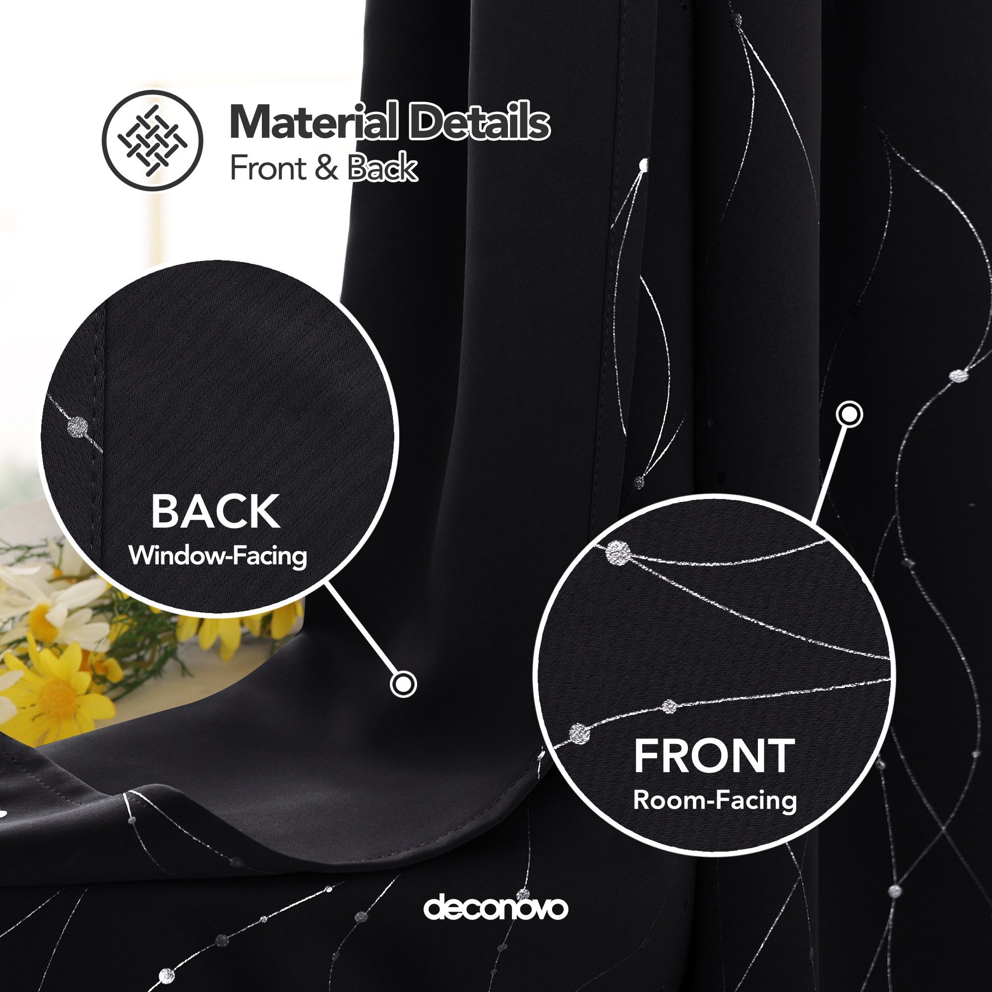 Deconovo Verdunkelungsvorhang mit Ösen Blickdichter Vorhang Verdunkelung fü günstig online kaufen